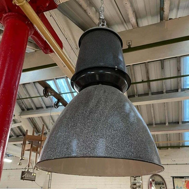 Set Of Two Czech Factory Industry Ceiling Light photo Lighting