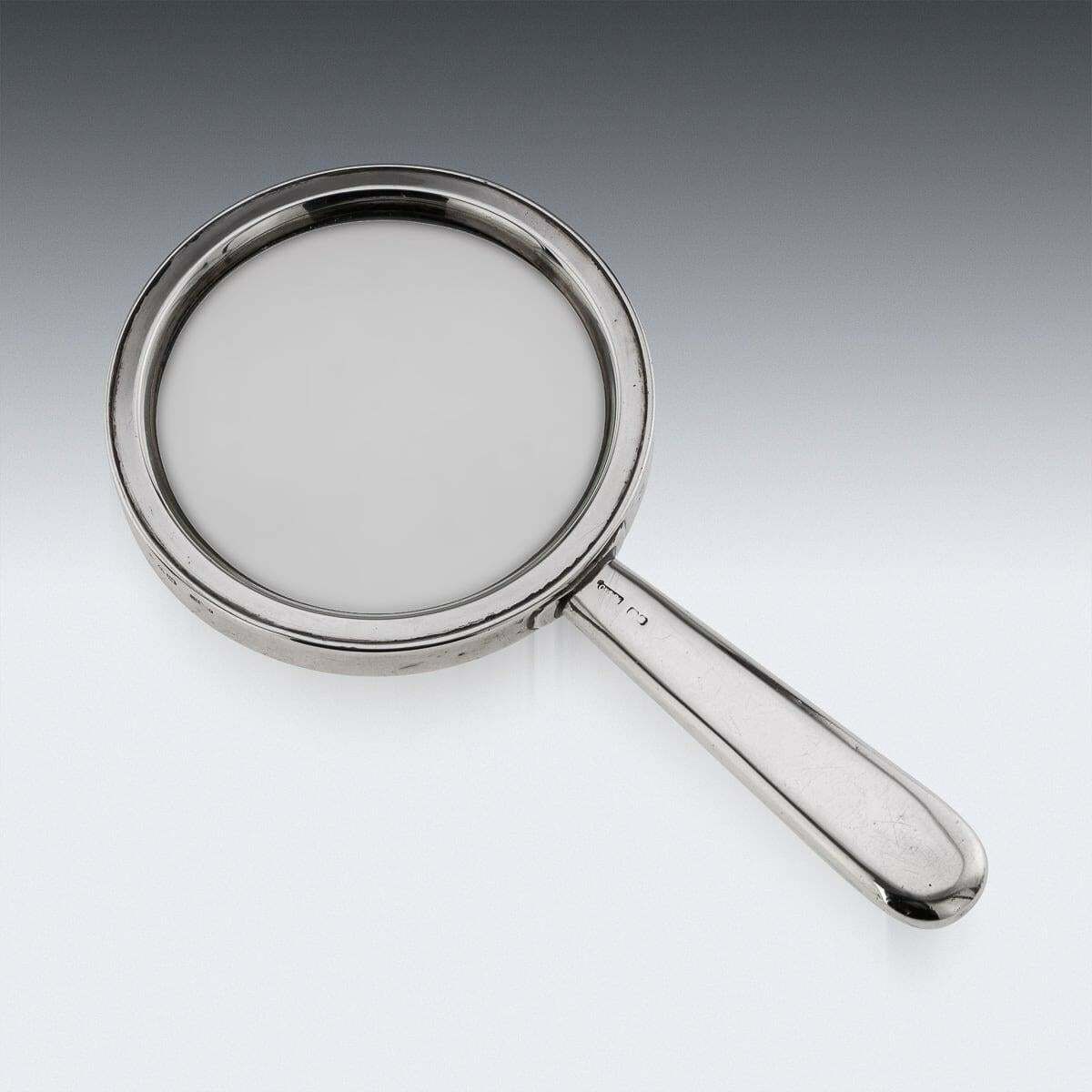 Antique 20th Century English Solid Silver Magnifying Glass, Chester C.1916 photo for sale