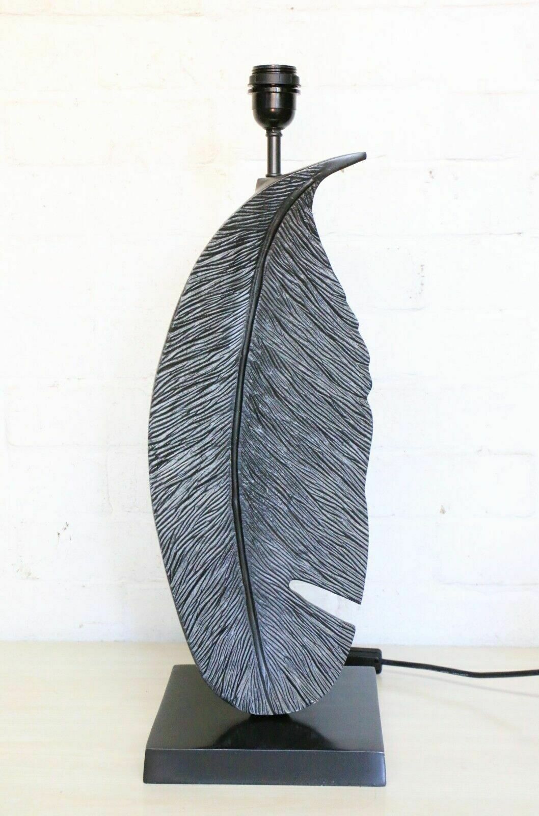 Table Lamp Heathfield & Co Large Leaf Lamp Dark Grey Anodised 2010 61 Cm Tall photo furniture