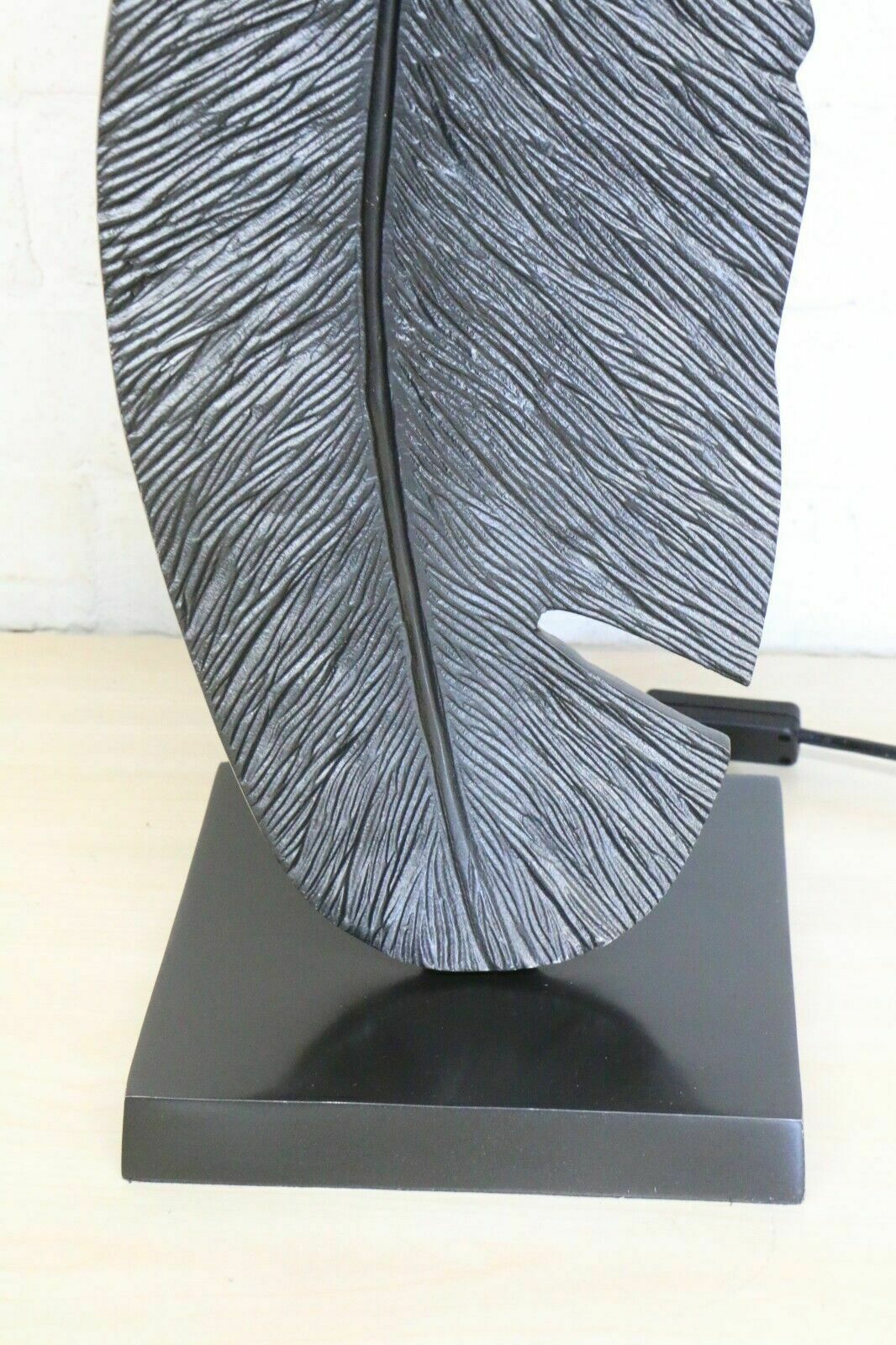 Table Lamp Heathfield & Co Large Leaf Lamp Dark Grey Anodised 2010 61 Cm Tall photo Lighting