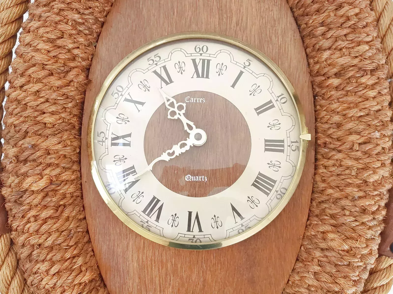 1970 Wall Pendulum Clock In Carrez Rope Dlg Audoux Minet 70s 70s photo furniture
