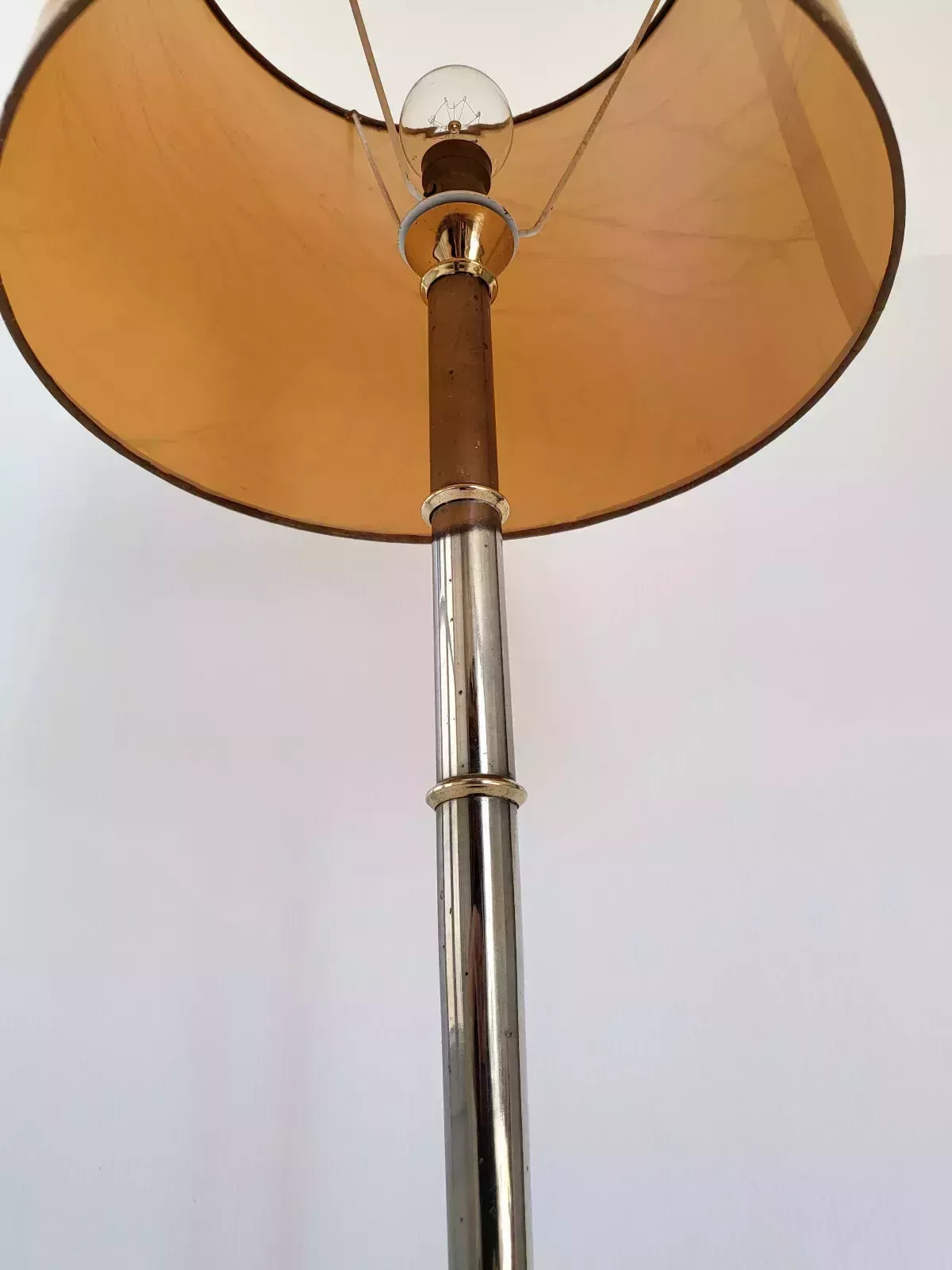 photo for sale Vintage Table Lamp Maison Arlus 1950 Brass & Steel 50s 1950s Rockabilly