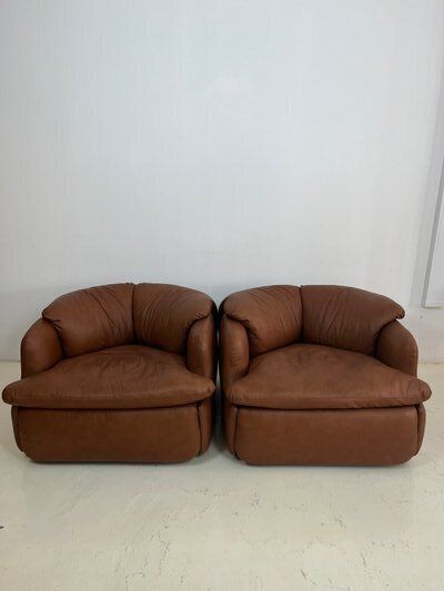 Confidential Armchair Attributed To Alberto Rosselli For Saporiti, Italy, 1970s, Set Of 2 photo furniture