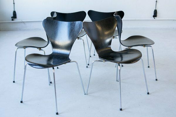 Series 7 Dining Chairs By Arne Jacobsen For Fritz Hansen, Set Of 6 photo vinterior
