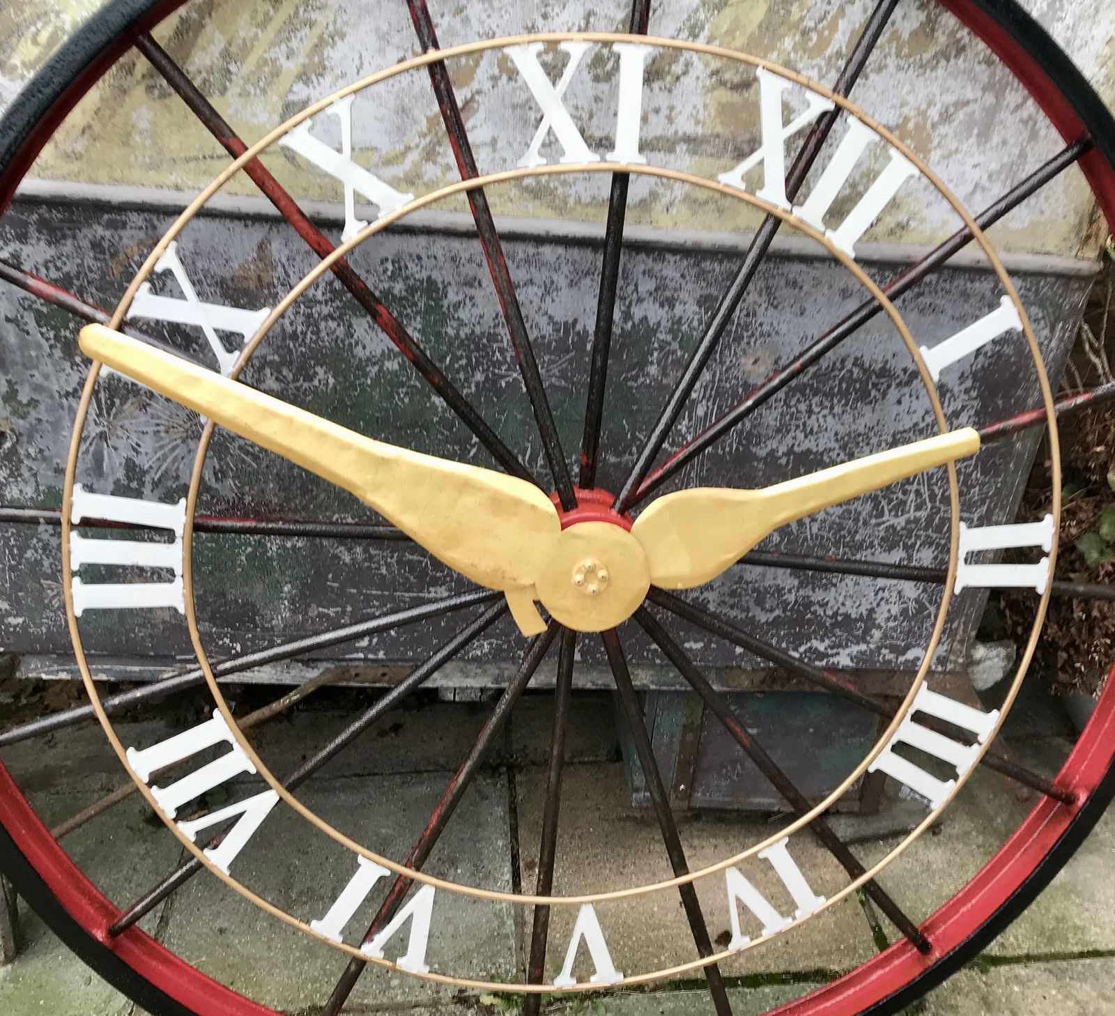 Vintage Folk Art Clock Face, 1980s photo 800.0