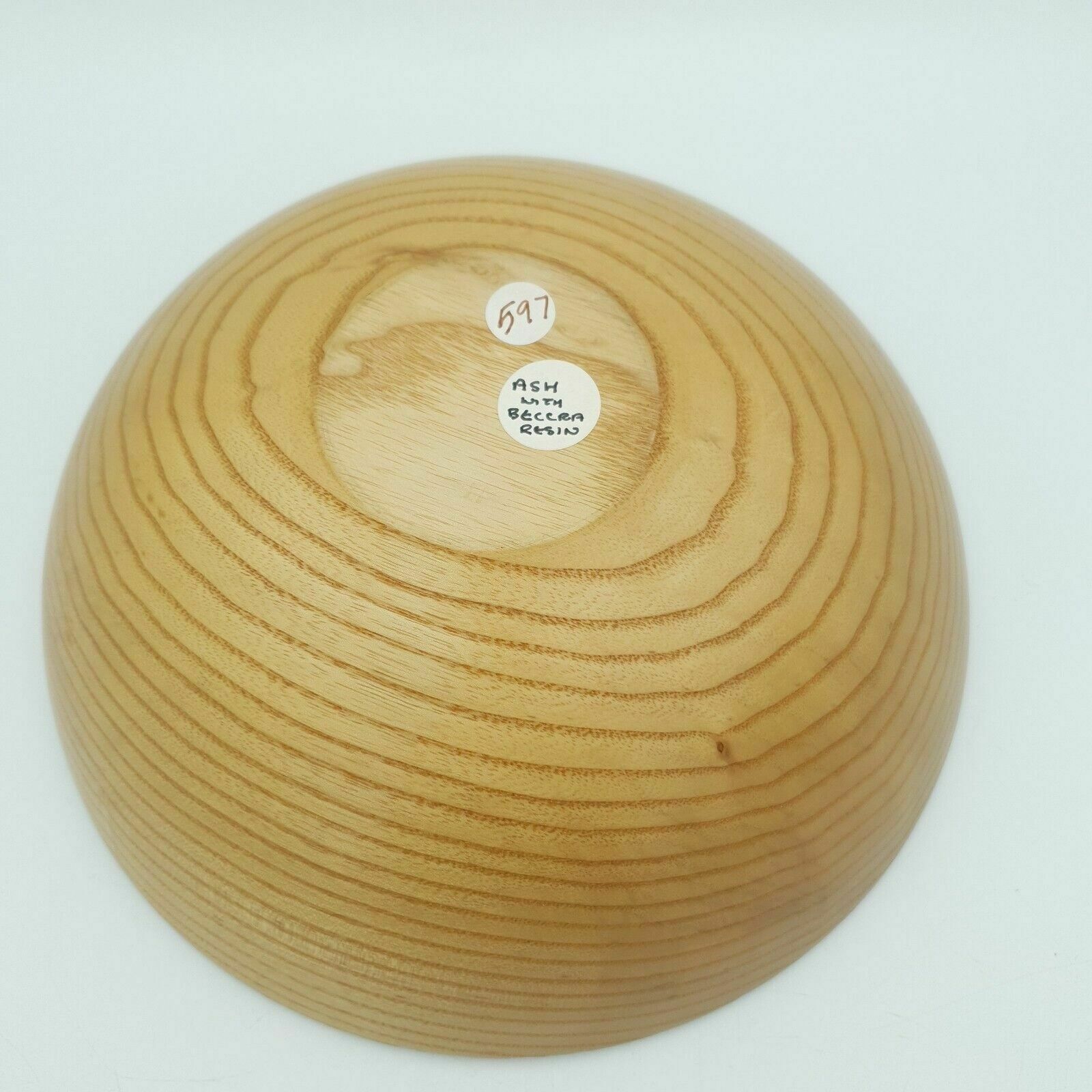 Chunky Ash Wood Bowl With Resin Insert Unique Handmade Trinket Bowl 22cm 1.1kg photo vintage