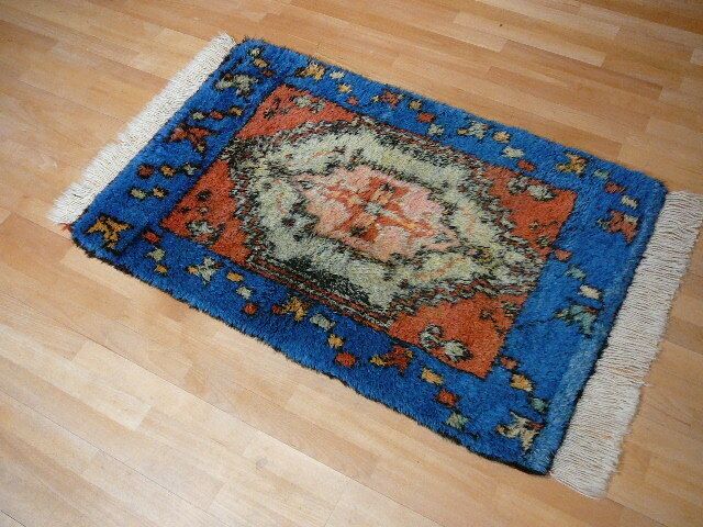 Tulu Vintage Rug Turkey 4 X 2.6 Ft / 122 X 80 Cm photo vinterior