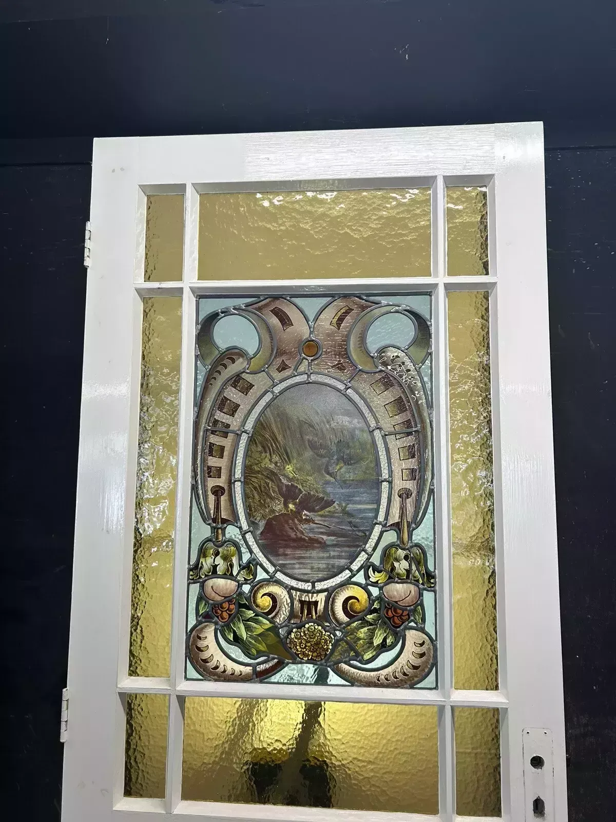 photo vinterior Victorian Stained Glass Door Reclaimed Period Old Antique Vestibule Internal