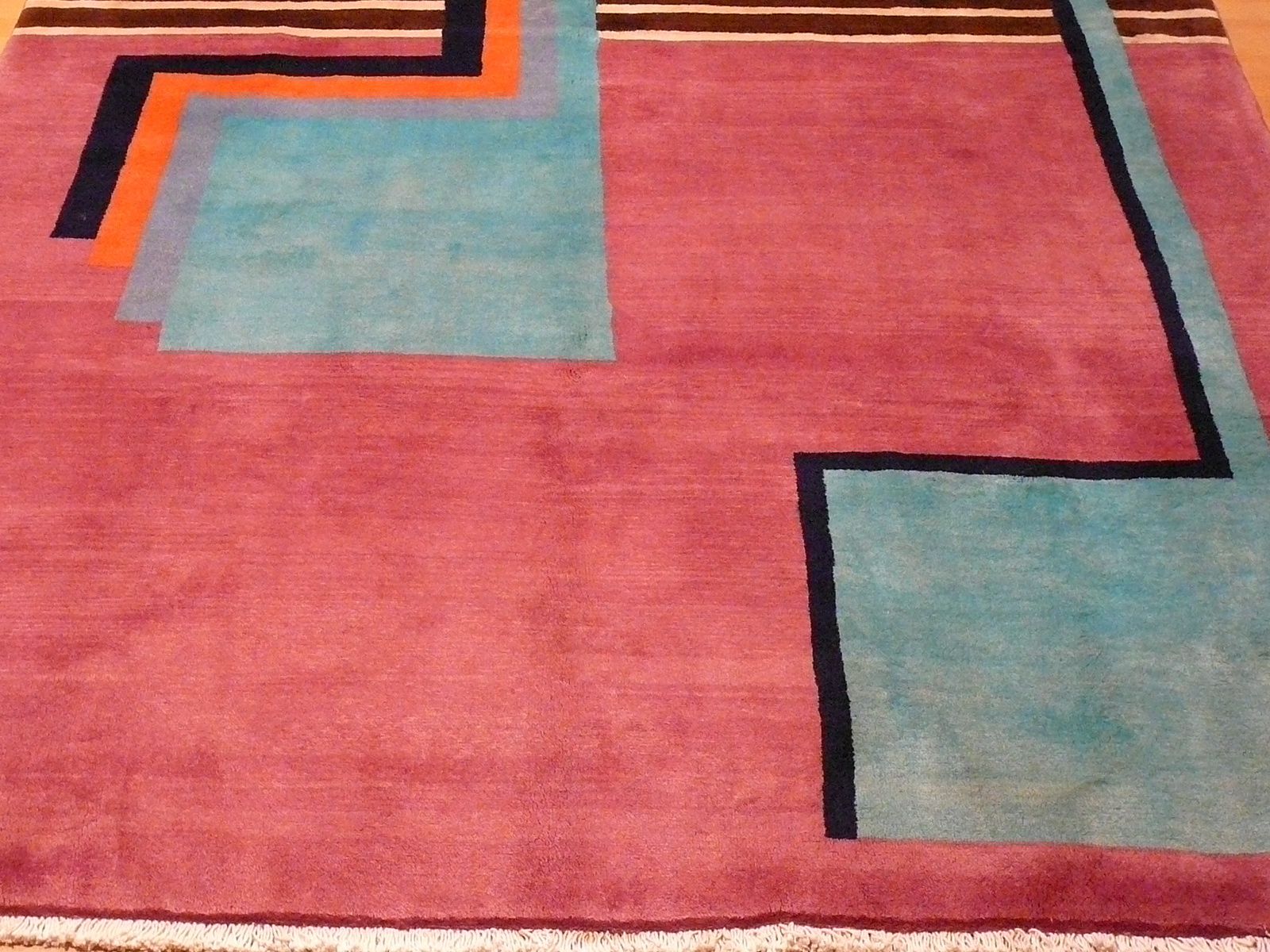 09534 Sultanabad Art Deco Vintage Rug 8.3 X 6.6 Ft / 254 X 200 Cm photo vinterior