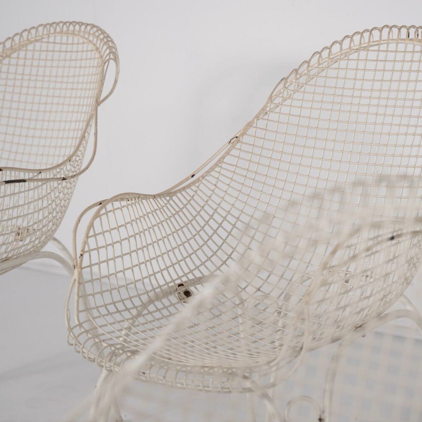 Mid Century Modern Set Of 8 Garden Chairs, Italy, 1950s photo furniture