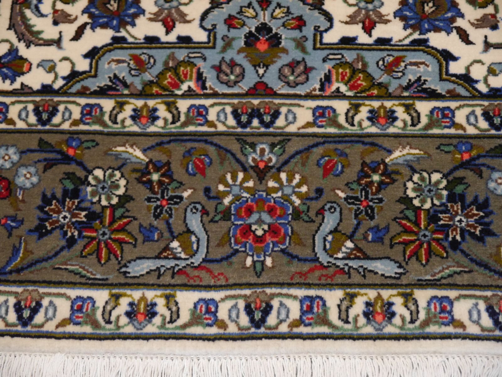 Fine Oriental Beige Rug 7.2 X 4.7 Ft / 218 X 144 Cm photo 1527.0