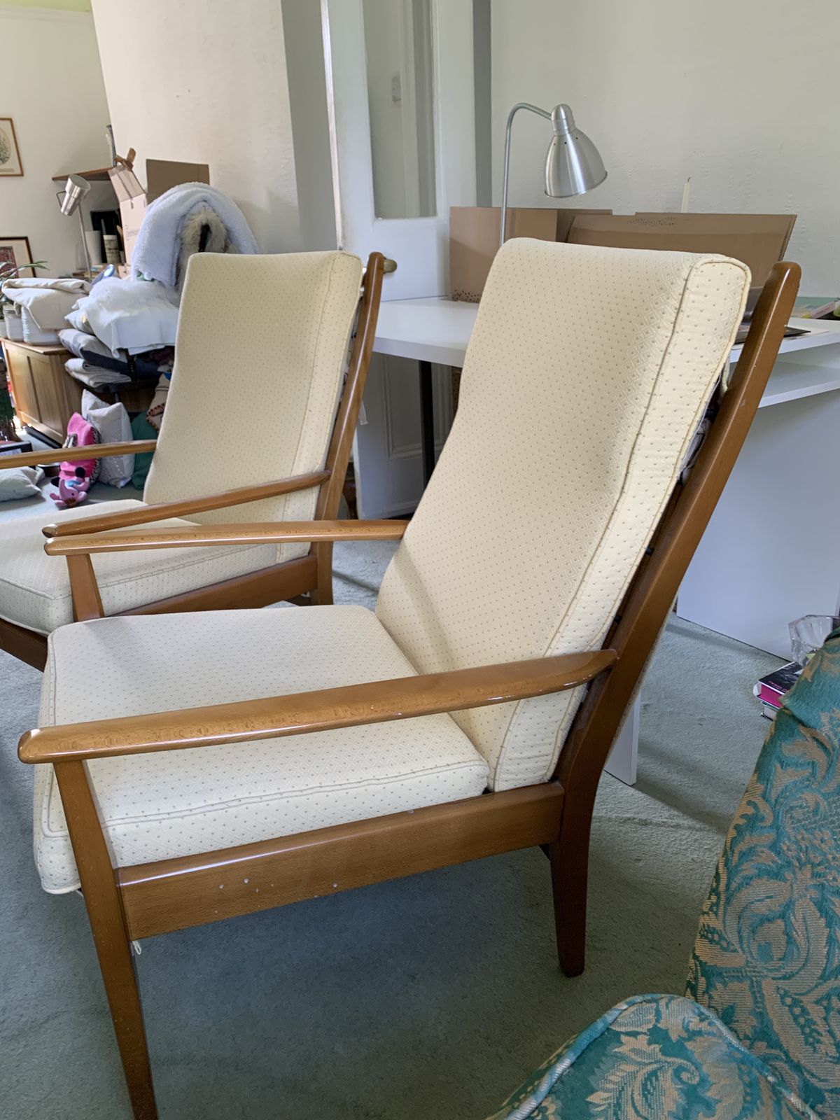 Pair Of Mid Century Cintique Armchairs photo furniture