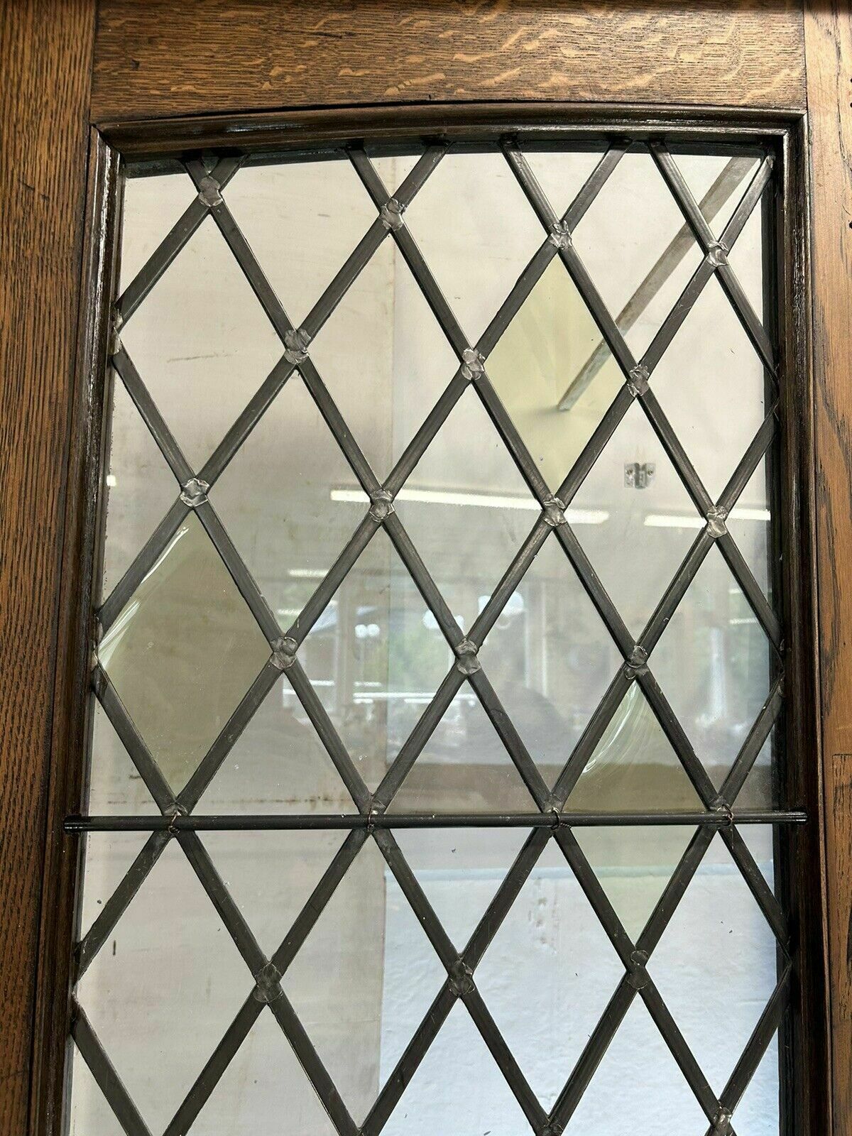 Arched Solid Oak Doors Frame Reclaimed Period Double French Antique Set Leaded photo vinterior
