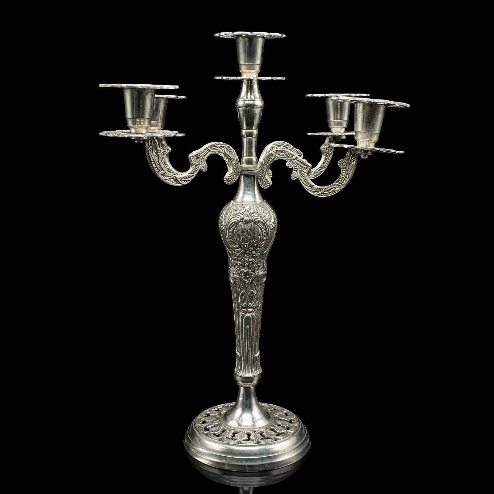 Vintage 4 Branch Candlestick, Candelabra, Table Centrepiece, Art Deco, C.1940 photo furniture