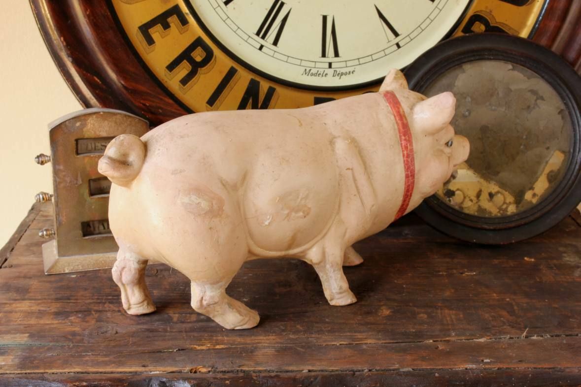 German Papier Mache Pig. Butcher Shop Display Model. Toy. C1890. photo buy