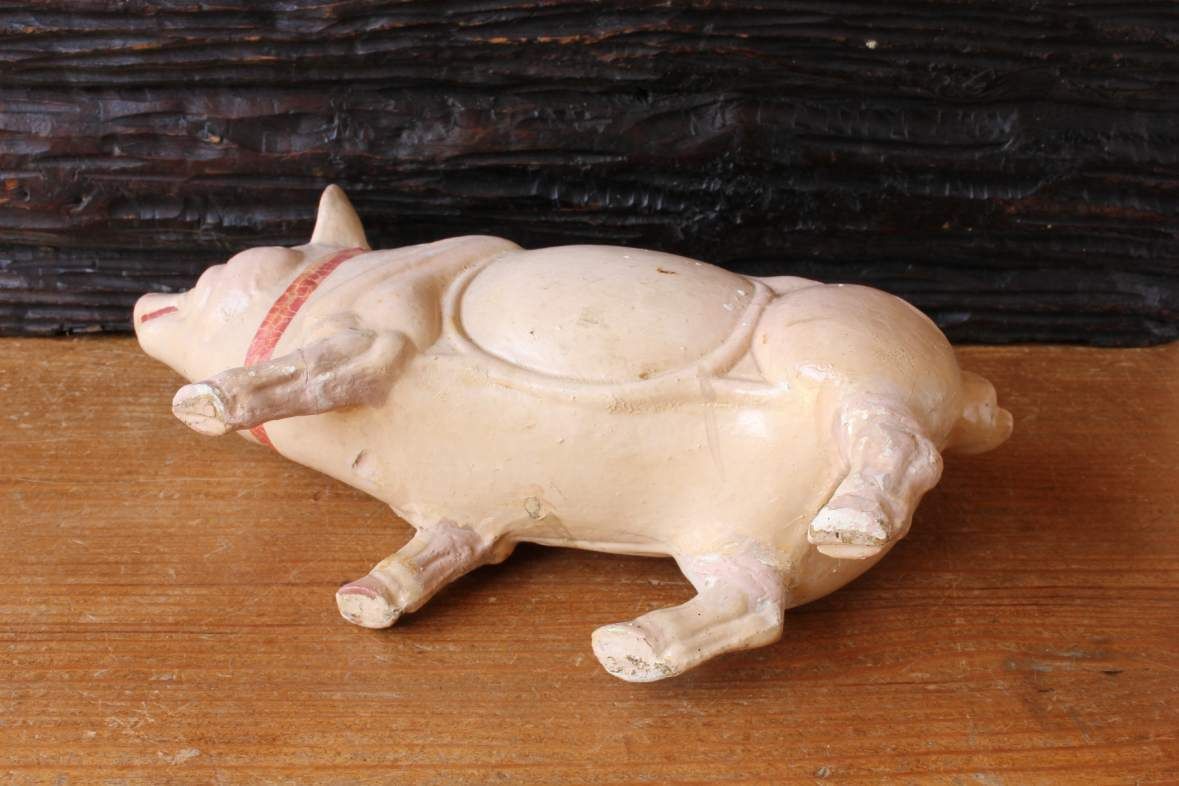 photo for sale German Papier Mache Pig. Butcher Shop Display Model. Toy. C1890.