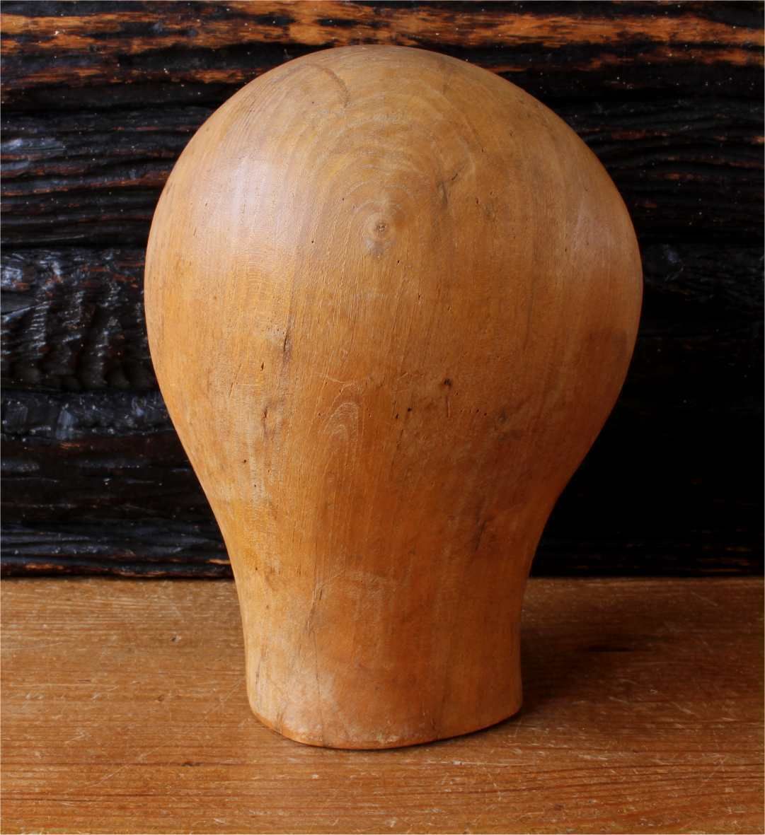 Size 49 Wig Block. Small French Wooden Milliner's Head Hat Display Stand photo buy