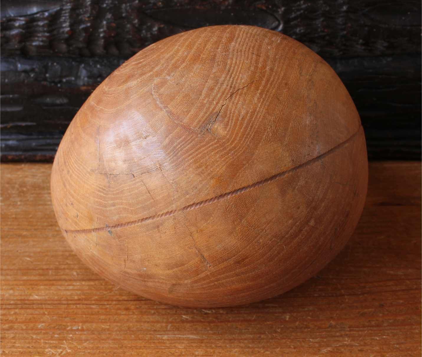 300.0 Size 49 Wig Block. Small French Wooden Milliner's Head Hat Display Stand photo