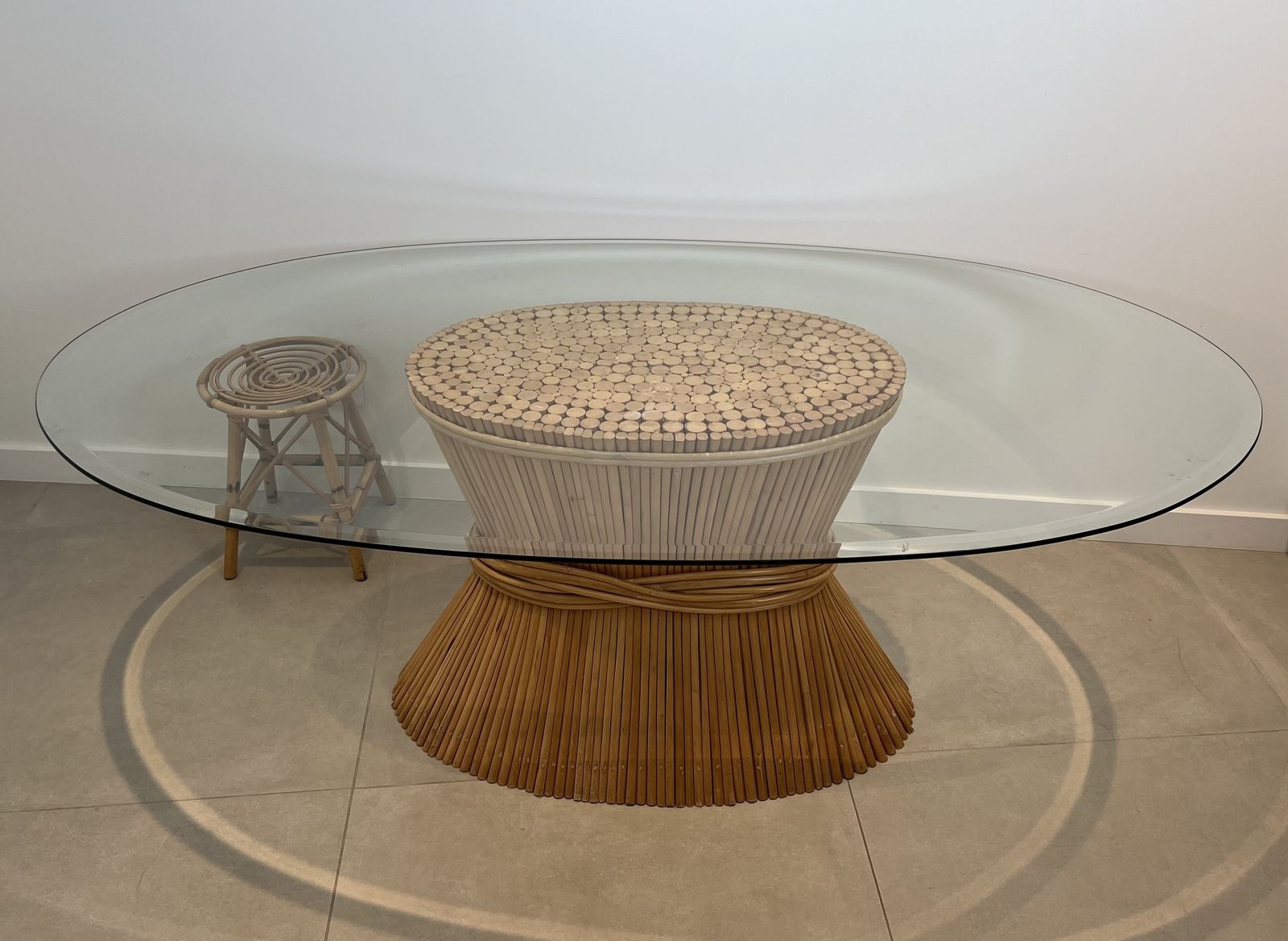“Epi De Blé” Bamboo Dining Table By American Designer Elinor Mc Guire
