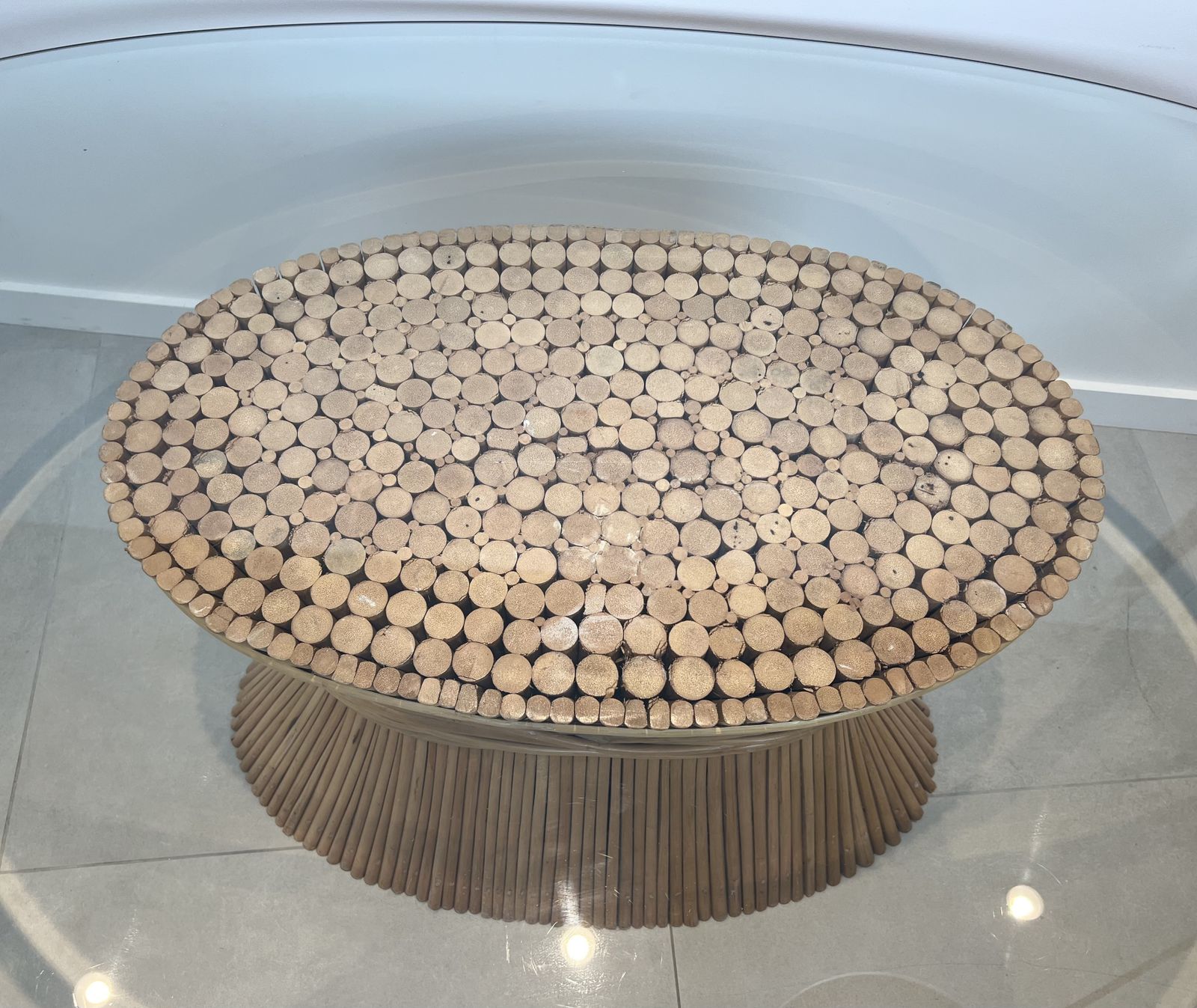 “Epi De Blé” Bamboo Dining Table By American Designer Elinor Mc Guire photo vinterior