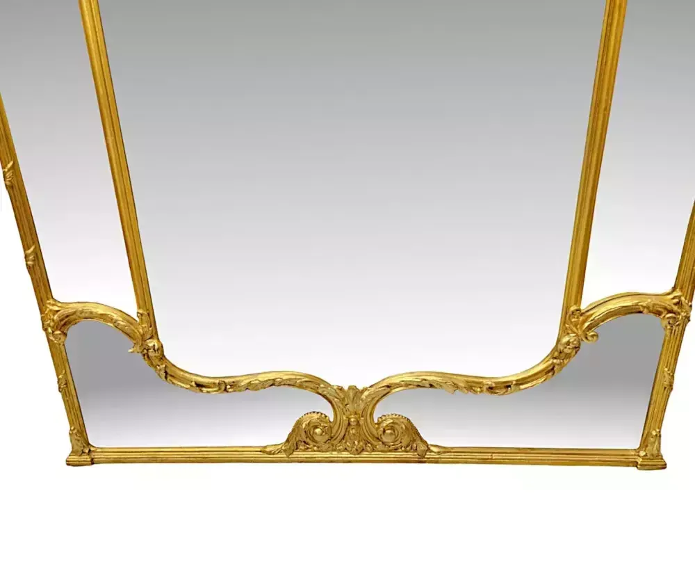 A Very Rare And Impressive 19th Century Giltwood Margin Overmantel Mirror photo Home Decor