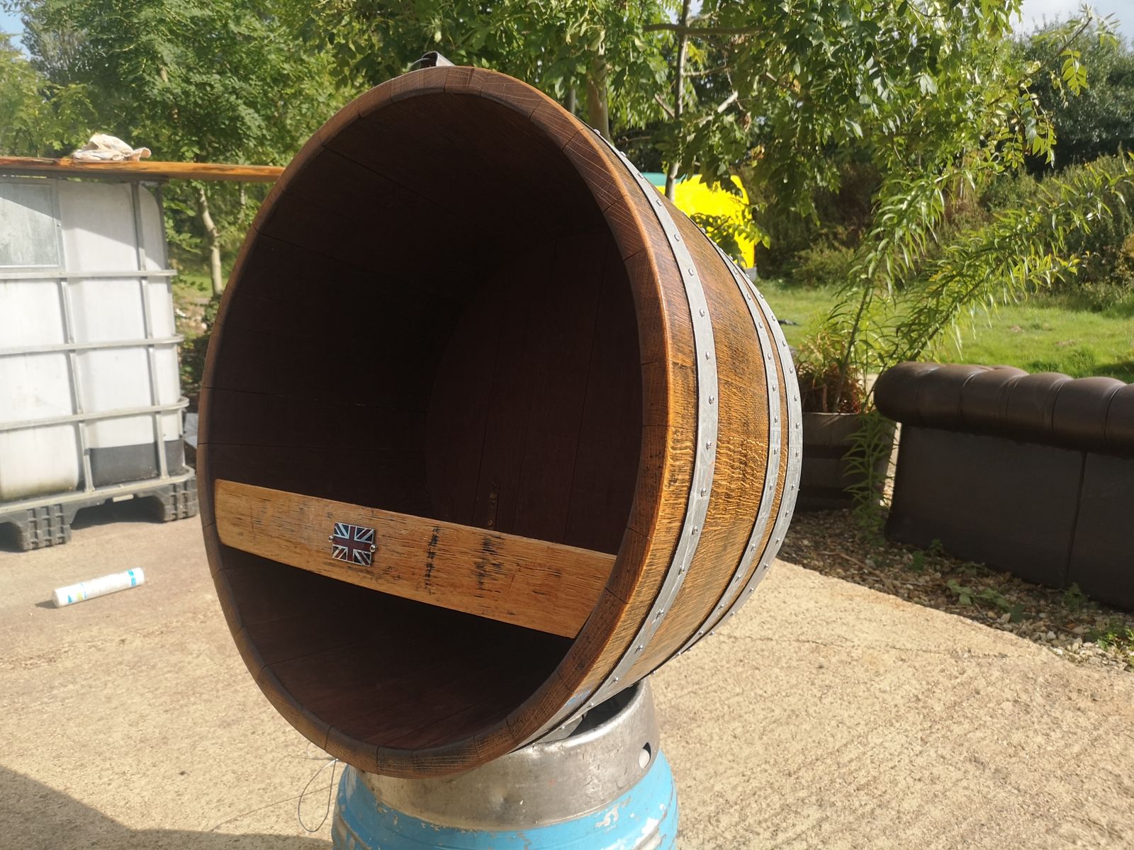 Shop, Pub/ Bar, Barrel Display. Fire Log Barrel