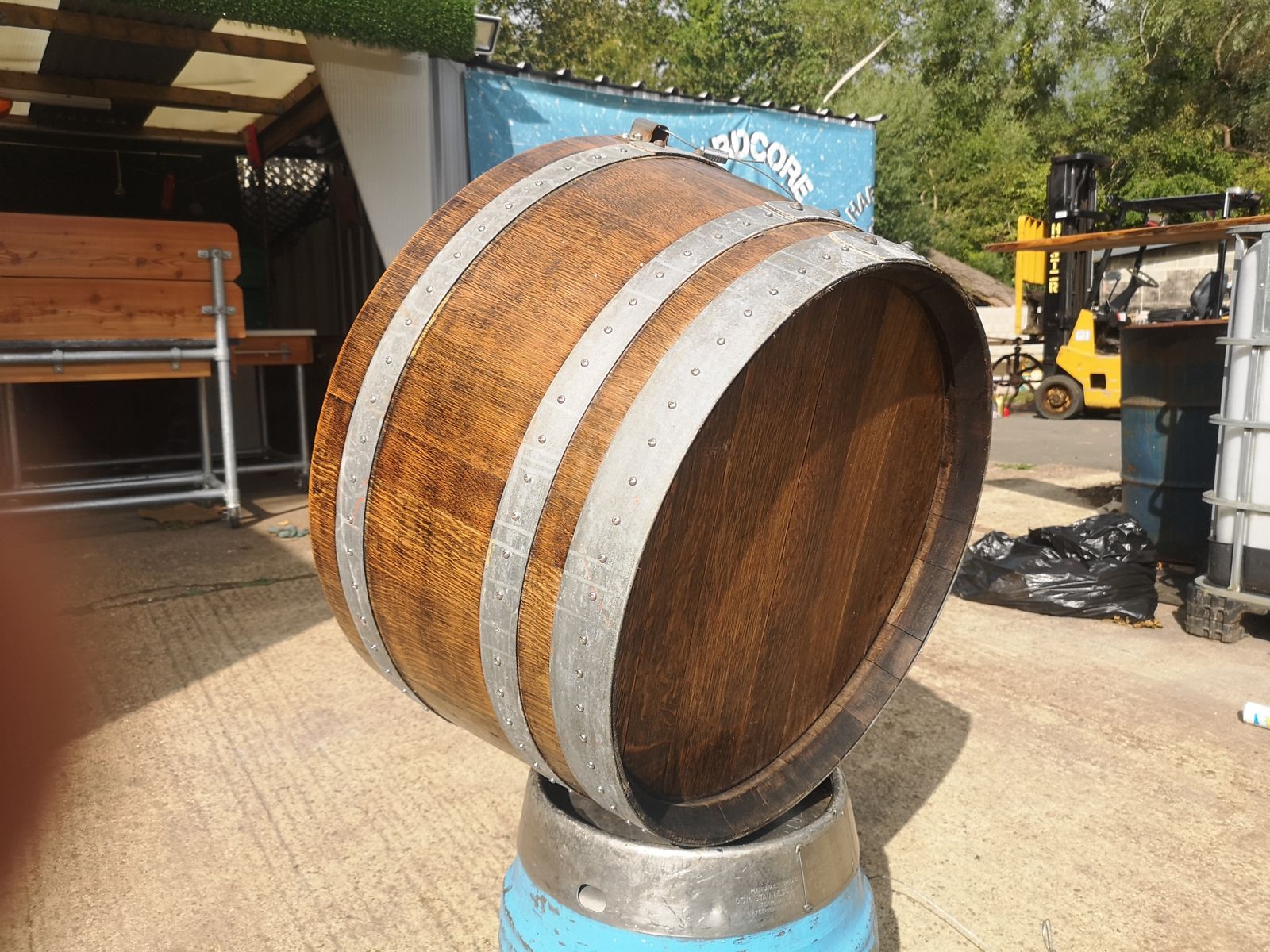 Shop, Pub/ Bar, Barrel Display. Fire Log Barrel photo Furniture