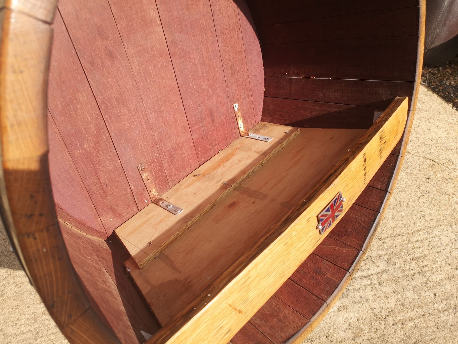 Furniture Shop, Pub/ Bar, Barrel Display. Fire Log Barrel photo