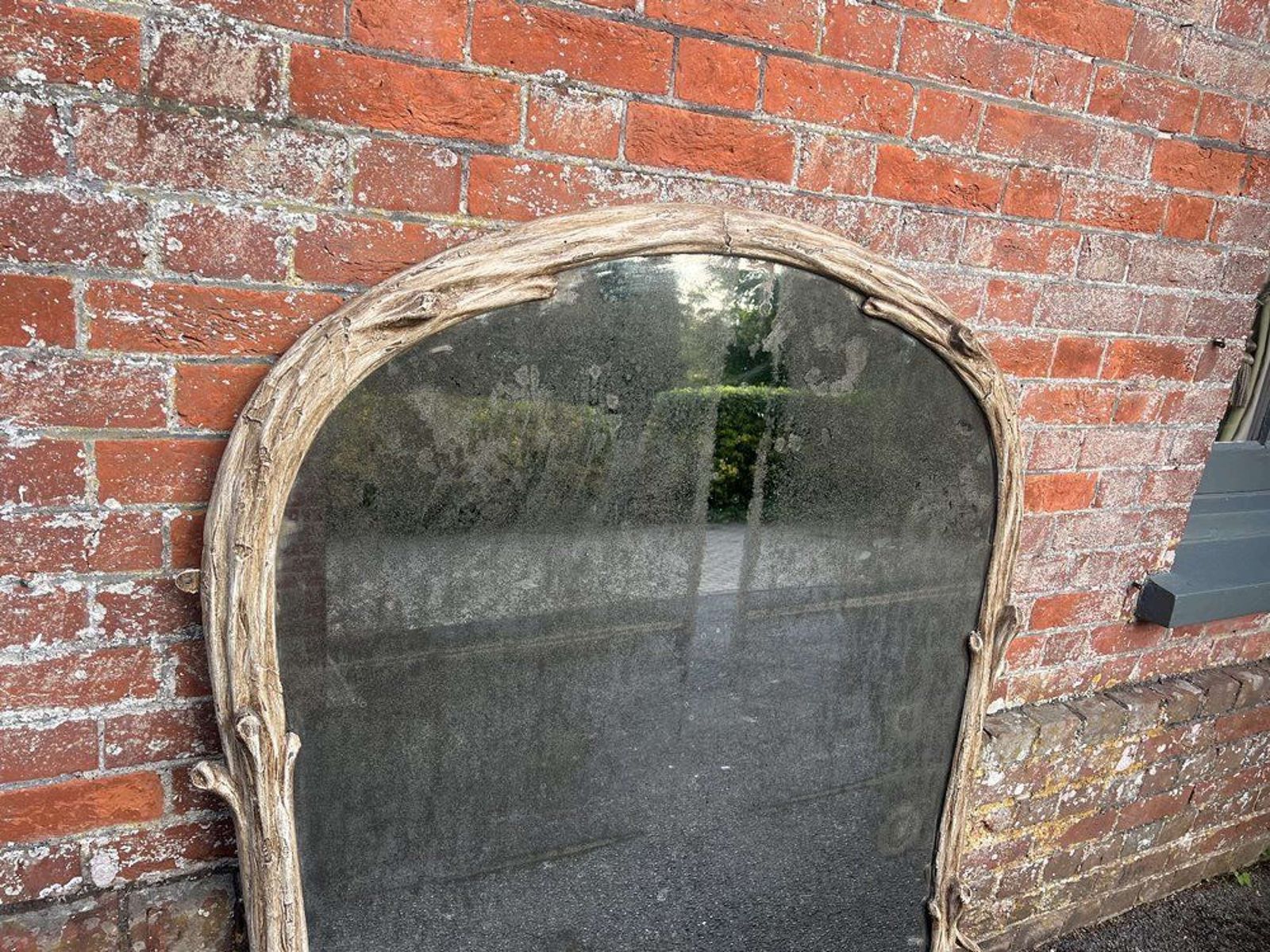 A Fabulous Large Antique English 19th C Painted Arched Top Overmantle photo 1495.0