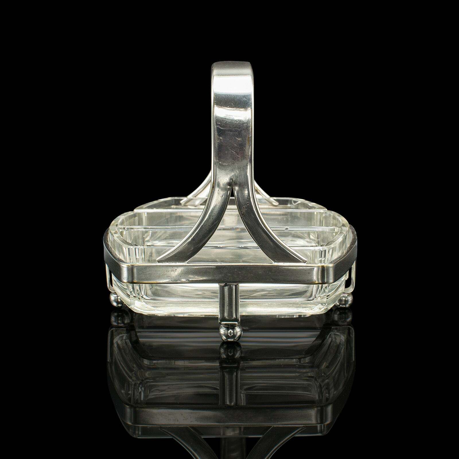 Vintage Cocktail Party Aperitif Tray, English, Silver Plated, Service, Art Deco photo for sale