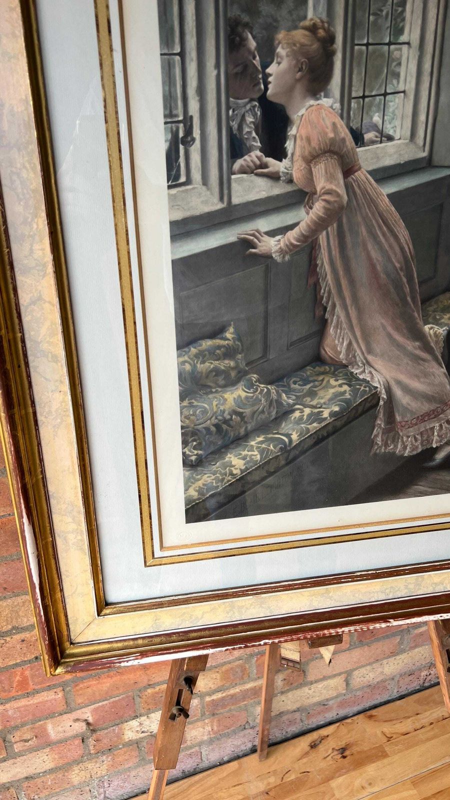 1894 Extra Large Photogravure After Edmund Blair Leighton Painting “Goodbye” photo buy
