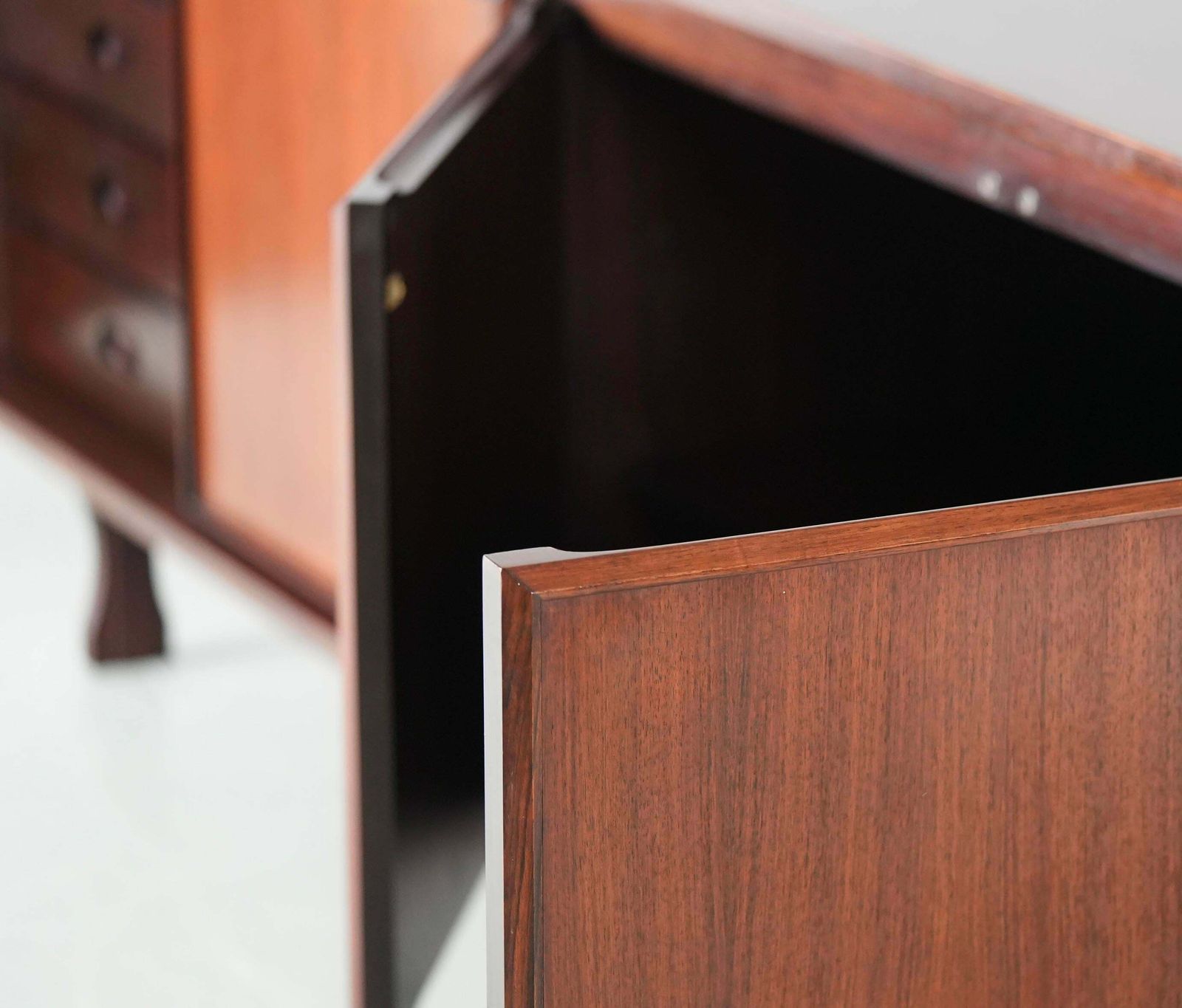 photo for sale Large 4 Door Credenza In Mahogany And Teak, Italy, 1960's