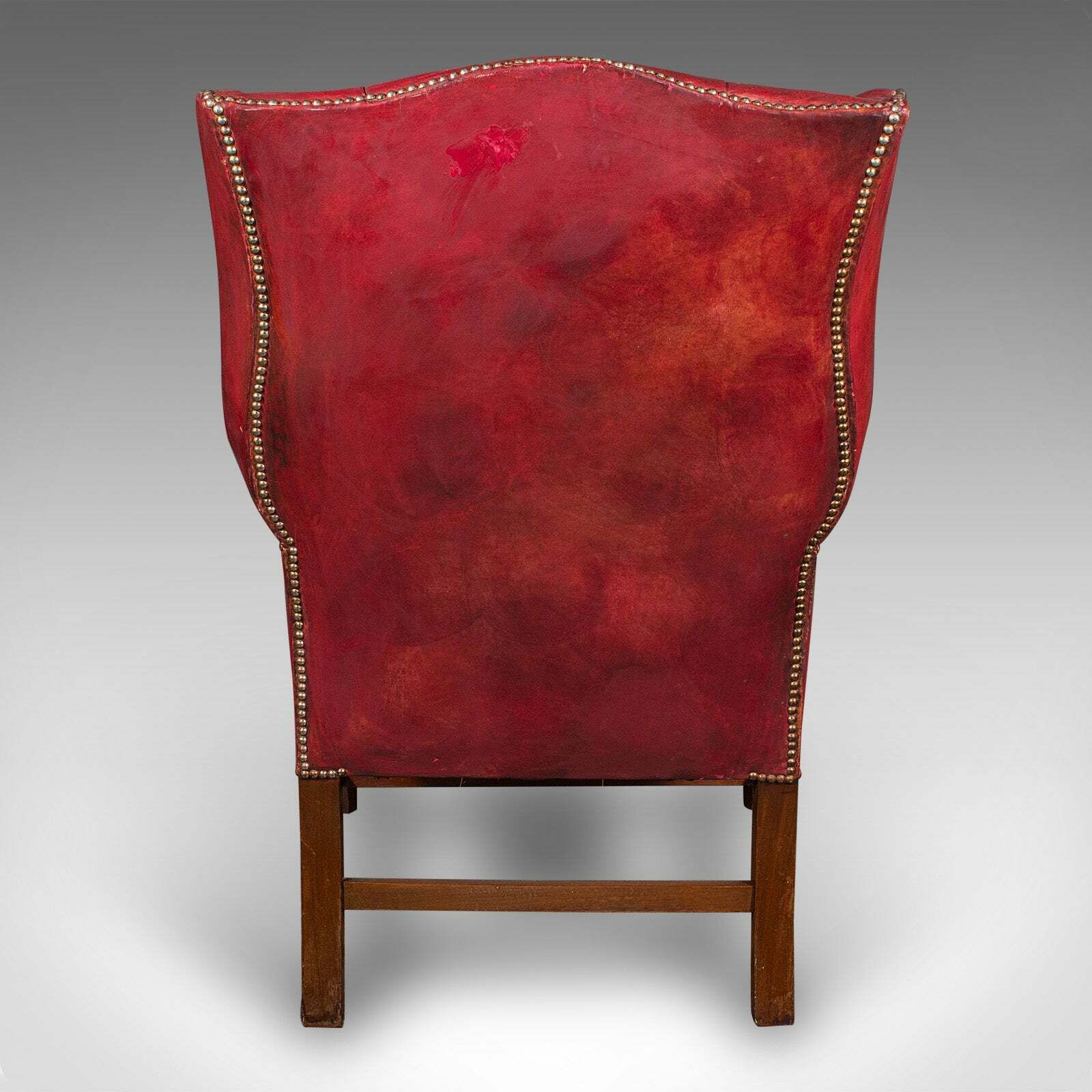 Antique Fireside Wing Back Armchair, English, Leather, Lounge Chair, Edwardian photo 1695.0