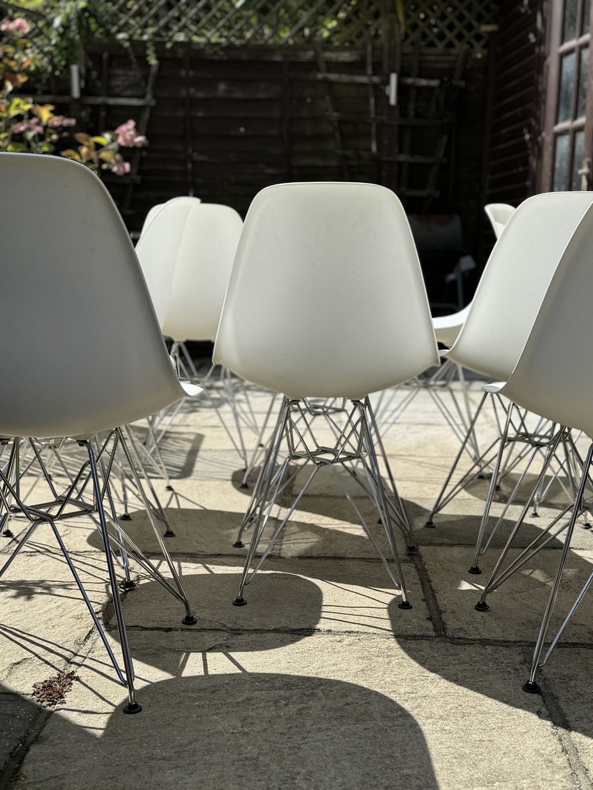 White Vitra Eames Eiffel Chairs X 10