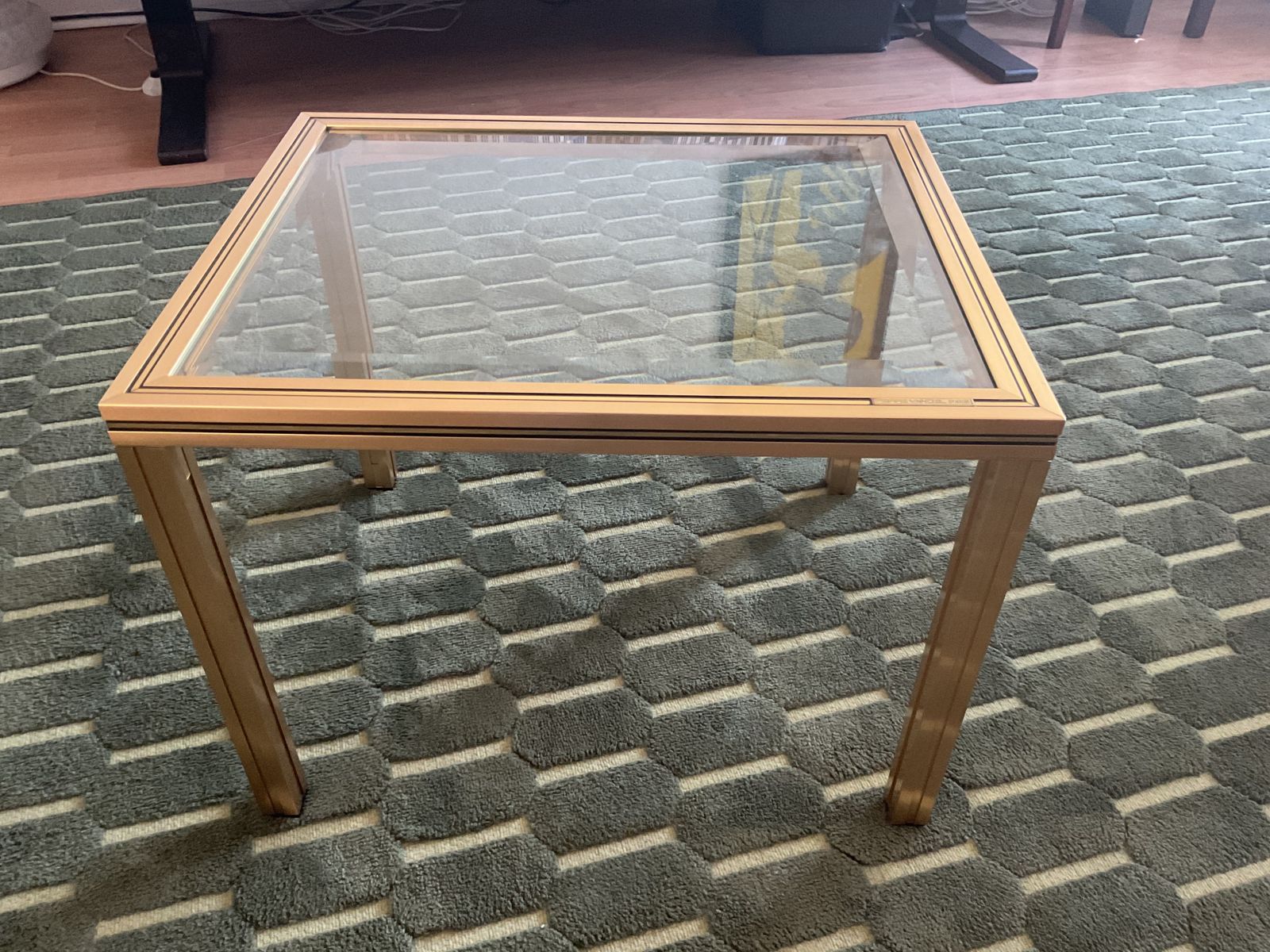 Pierre Vandel Paris Glass Coffee Table In Art Deco, Antique Style photo 345.0