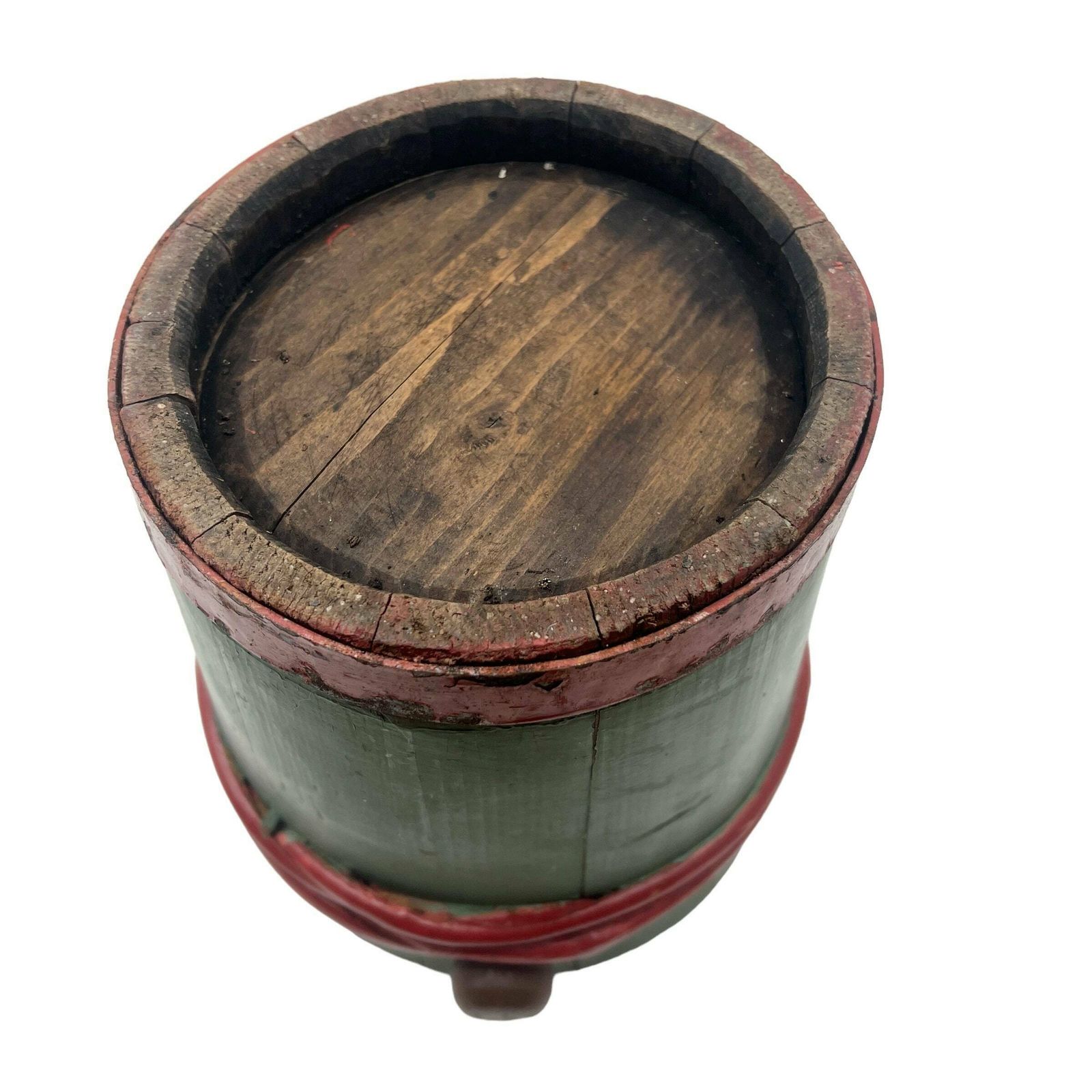 Antique Painted Bentwood Tin Lined Planter With Handles   Flower Pot   Flower Vase   Gardenalia   Home Decor photo vinterior