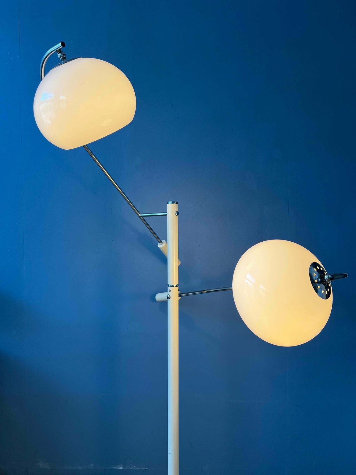 Witte Dijkstra Mushroom Swing Arm Space Age Vloerlamp photo Verlichting