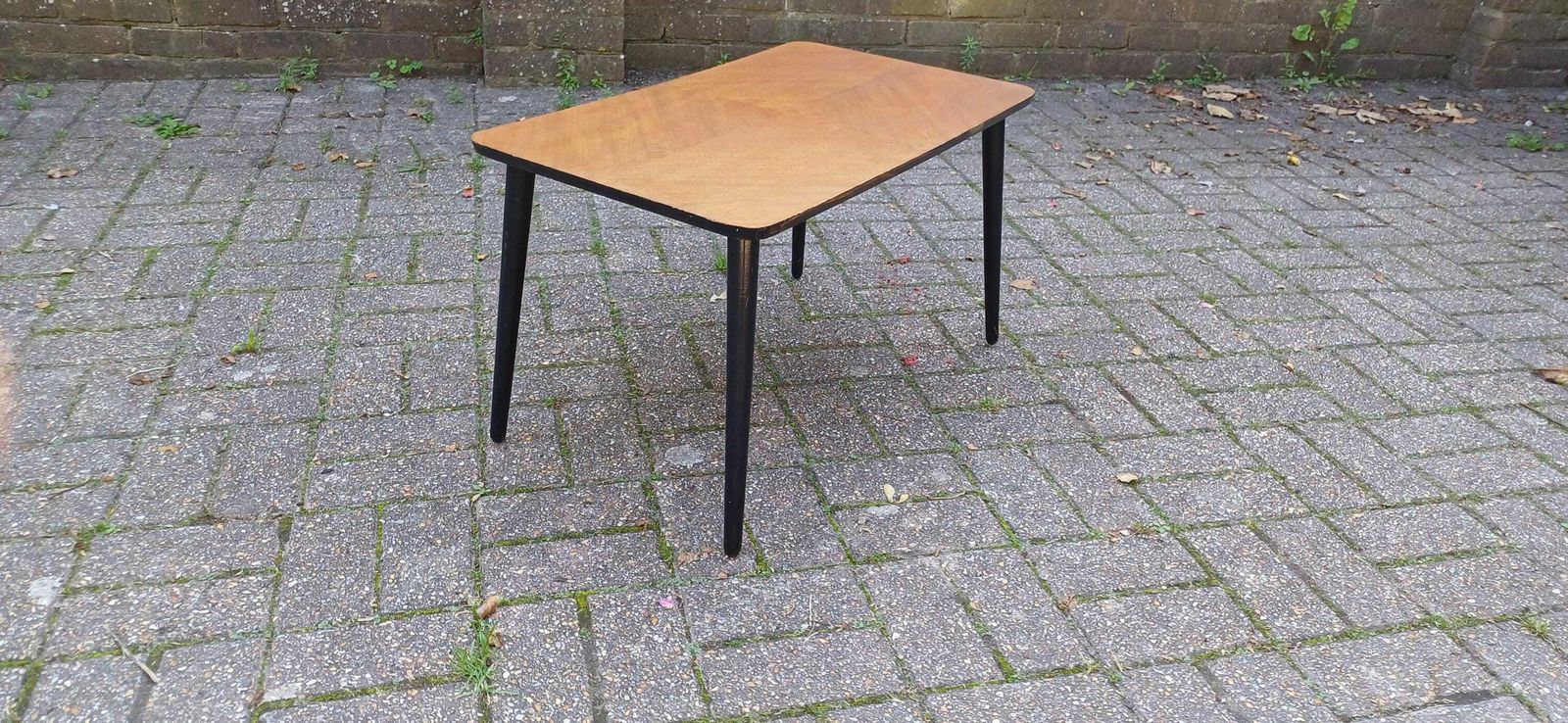 Classic Vintage 1960s Retro Coffee Table. Quirky Side Table Tv Media Stand photo vintage