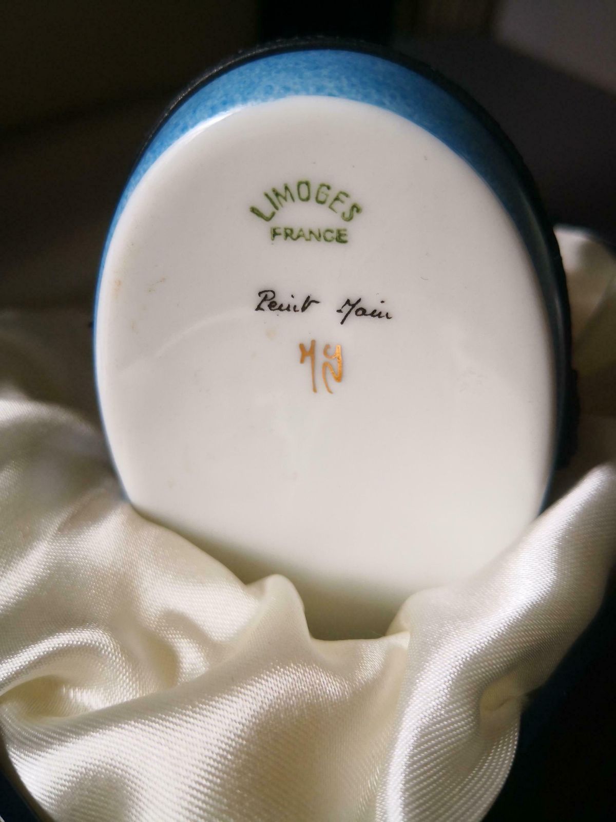 Peint Main Limoges Hand Painted Limoges Porcelain Goose Trinket Box photo 80.0
