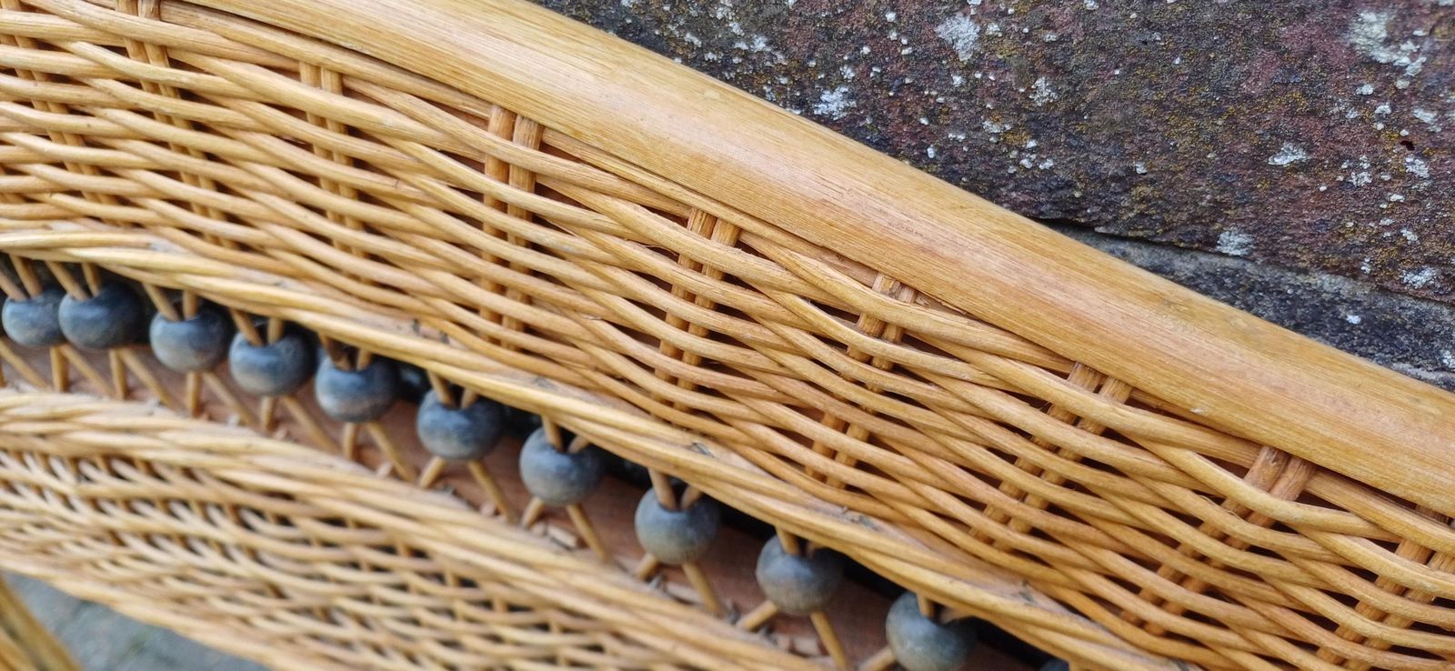 Huge Bamboo Rattan Wicker Cane Decorative Wall Mirror photo vinterior
