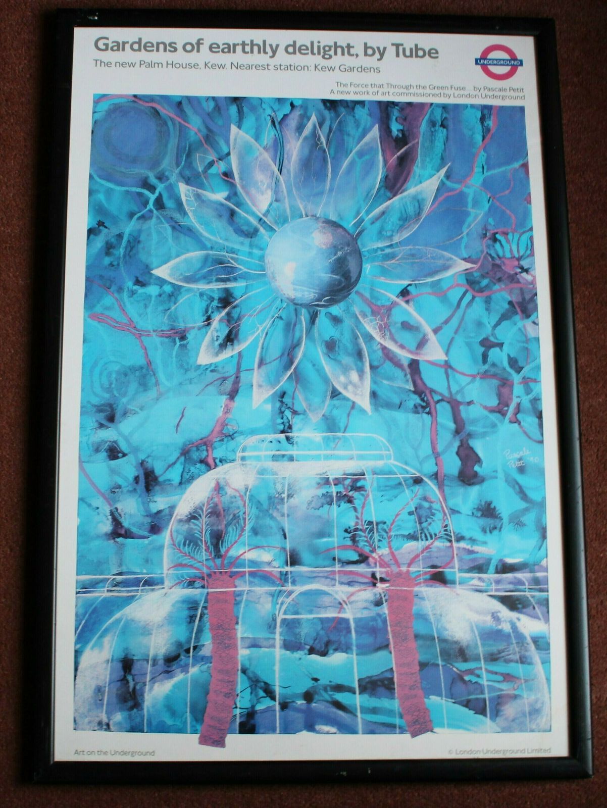 London Underground Poster 'Gardens Of Earthly Delight, By Tube' photo furniture