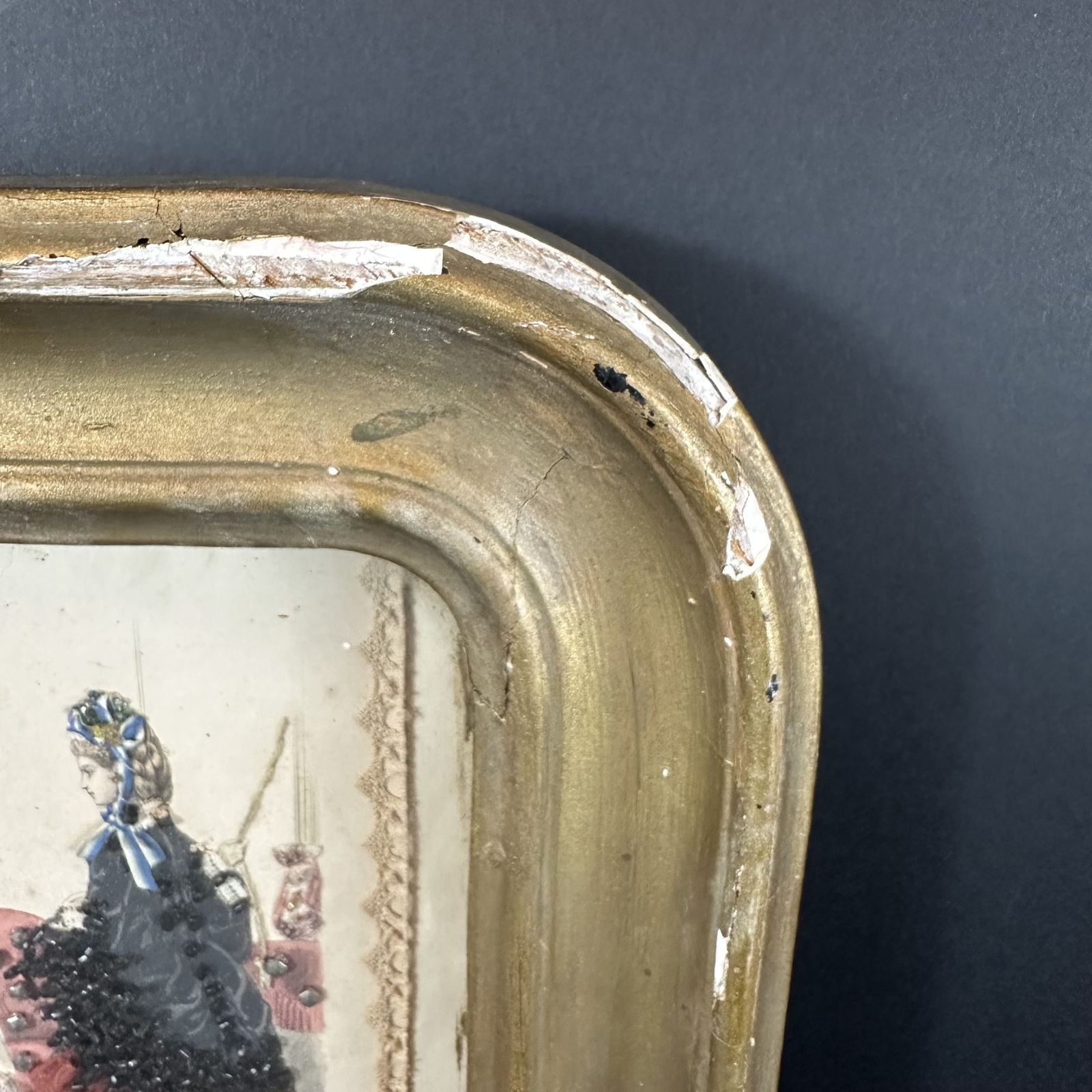 French Antique Fashion Diorama “La Femme Et La Famille” photo vinterior