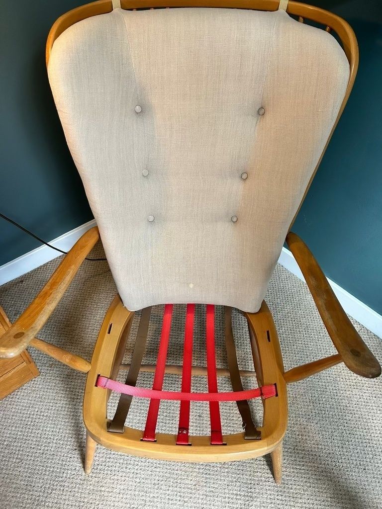 Model 478 Vintage Mid Century Ercol Windsor High Back Grandfather Armchair photo furniture