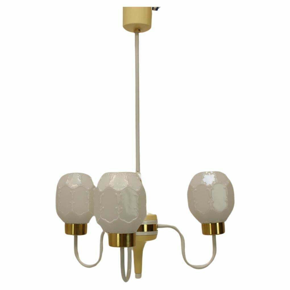 Mid Century Chandelier By Instala Jilove U Decina, 1970's, Czechoslovakia