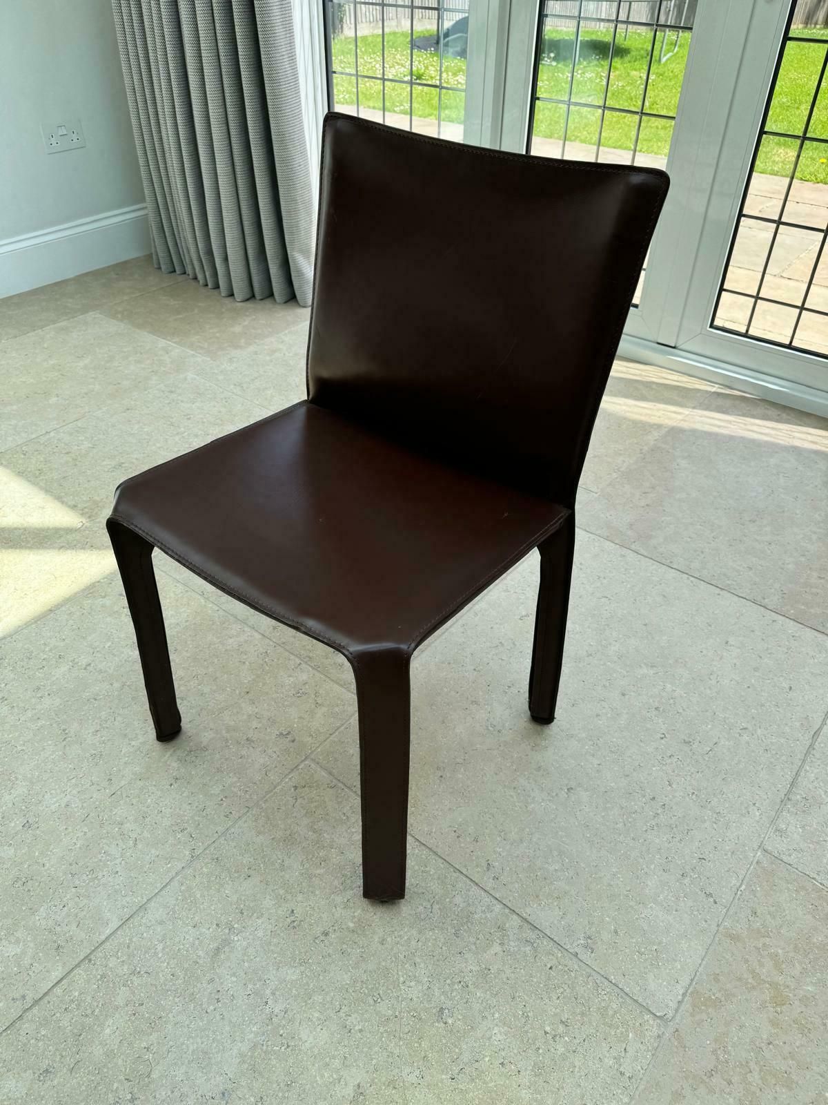 Set Of 6 Mario Bellini Cab 412 Chairs By Cassina photo 5000.0