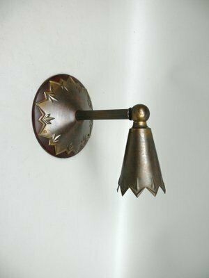 photo furniture Art Nouveau Brass Wall Lights In The Style Of Dagobert Peche, Austria, 1890s, Set Of 2