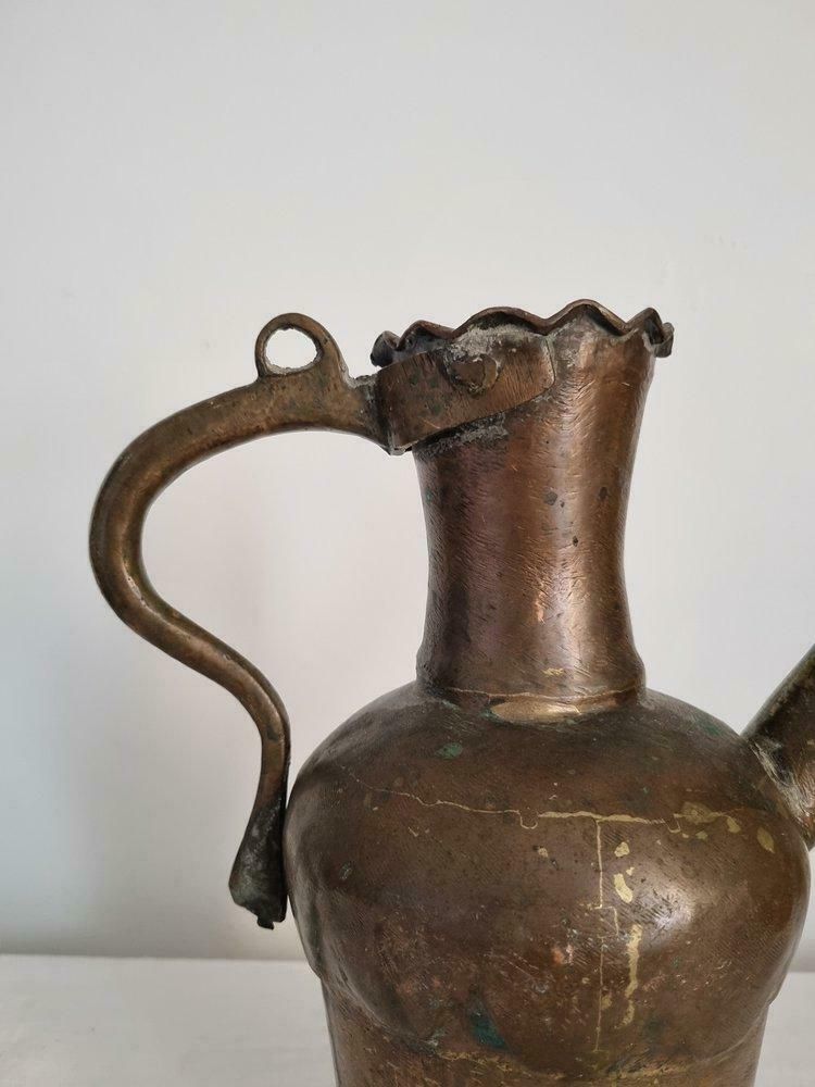Antique Middle Eastern Handmade Copper Ewer photo 75.0