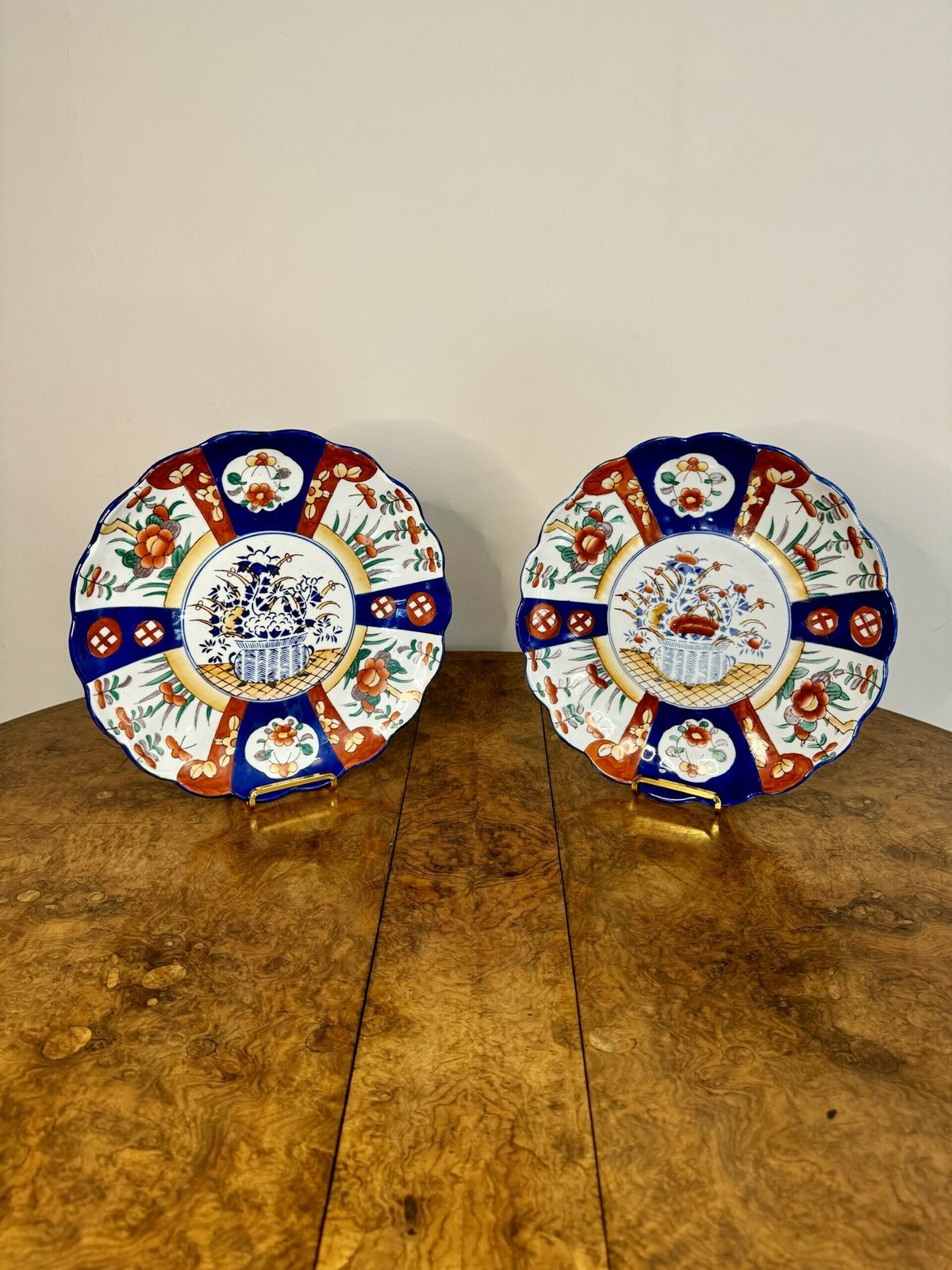 Quality Pair Of Antique Japanese Imari Plates