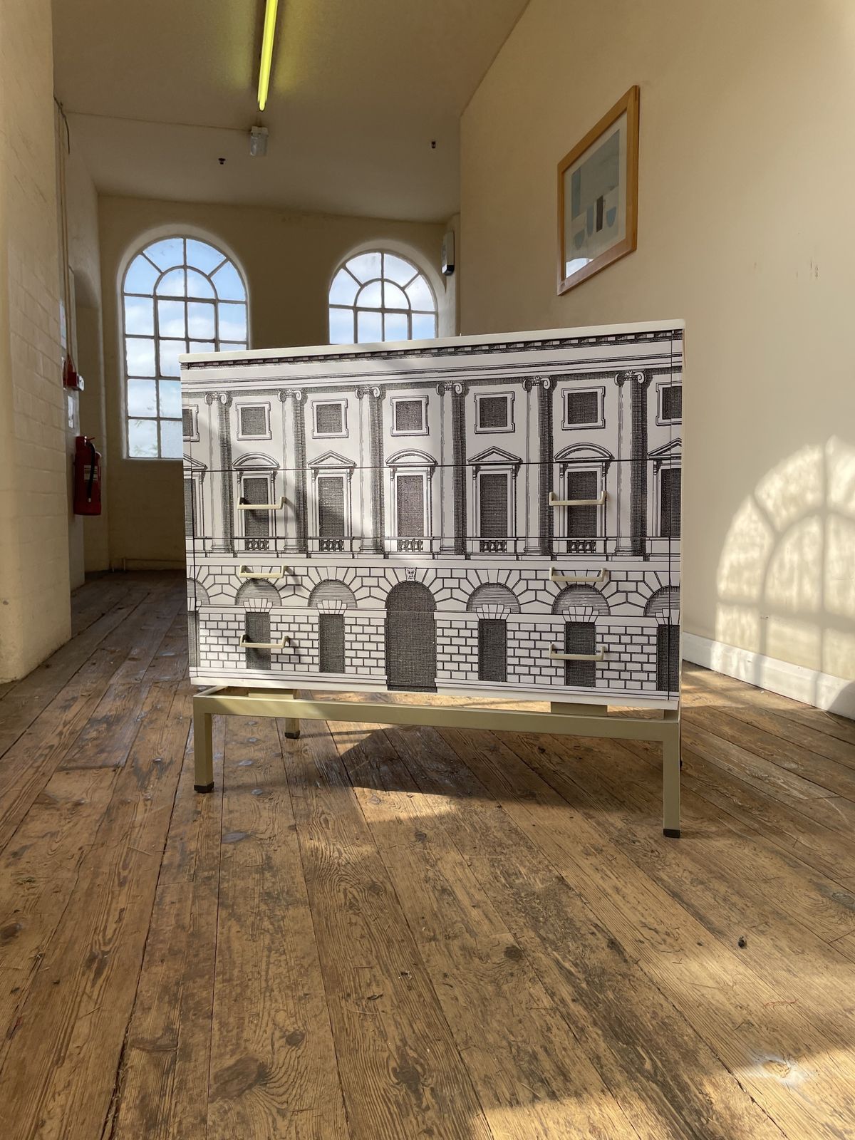 Metamorphic Chest Neo Classical Architecture Fornasetti Gio Ponti Style 1950s 60s photo Furniture