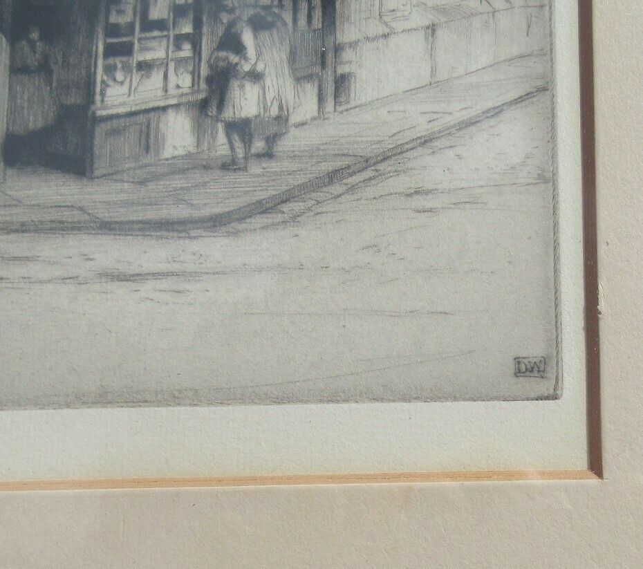 ‘The Old Curiosity Shop’. Dry Point Etching By Dorothy Woollard, Re, Rwa C1926 photo Art